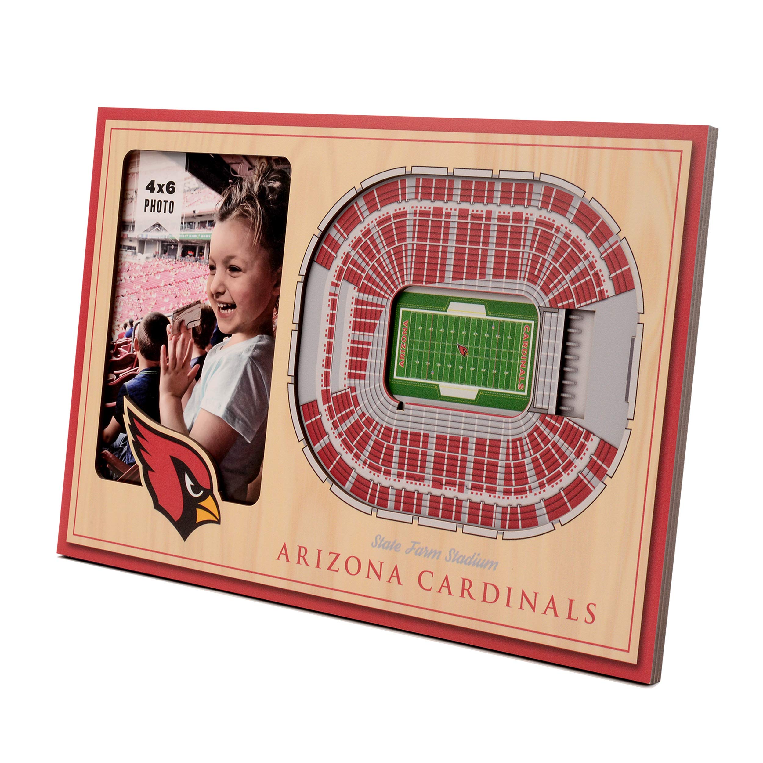 YouTheFan NFL Arizona Cardinals 3D StadiumViews Picture Frame - Sports Collectibles, Sports Memorabilia, Sports Fan Shop, Sports Gifts