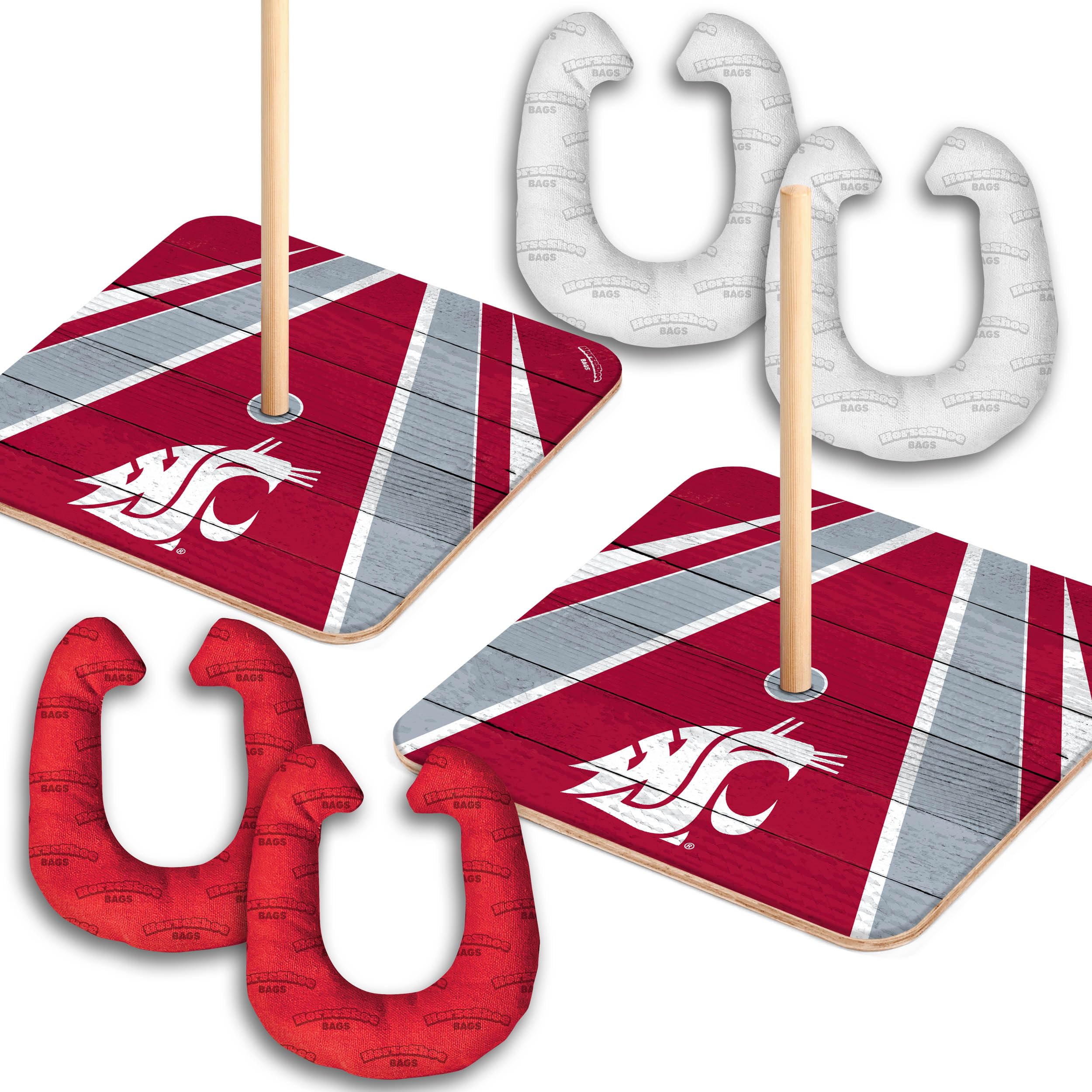 YouTheFan NCAA Washington State Cougars Horseshoe Bags - Sports Collectibles, Sports Memorabilia, Sports Fan Shop, Sports Gifts