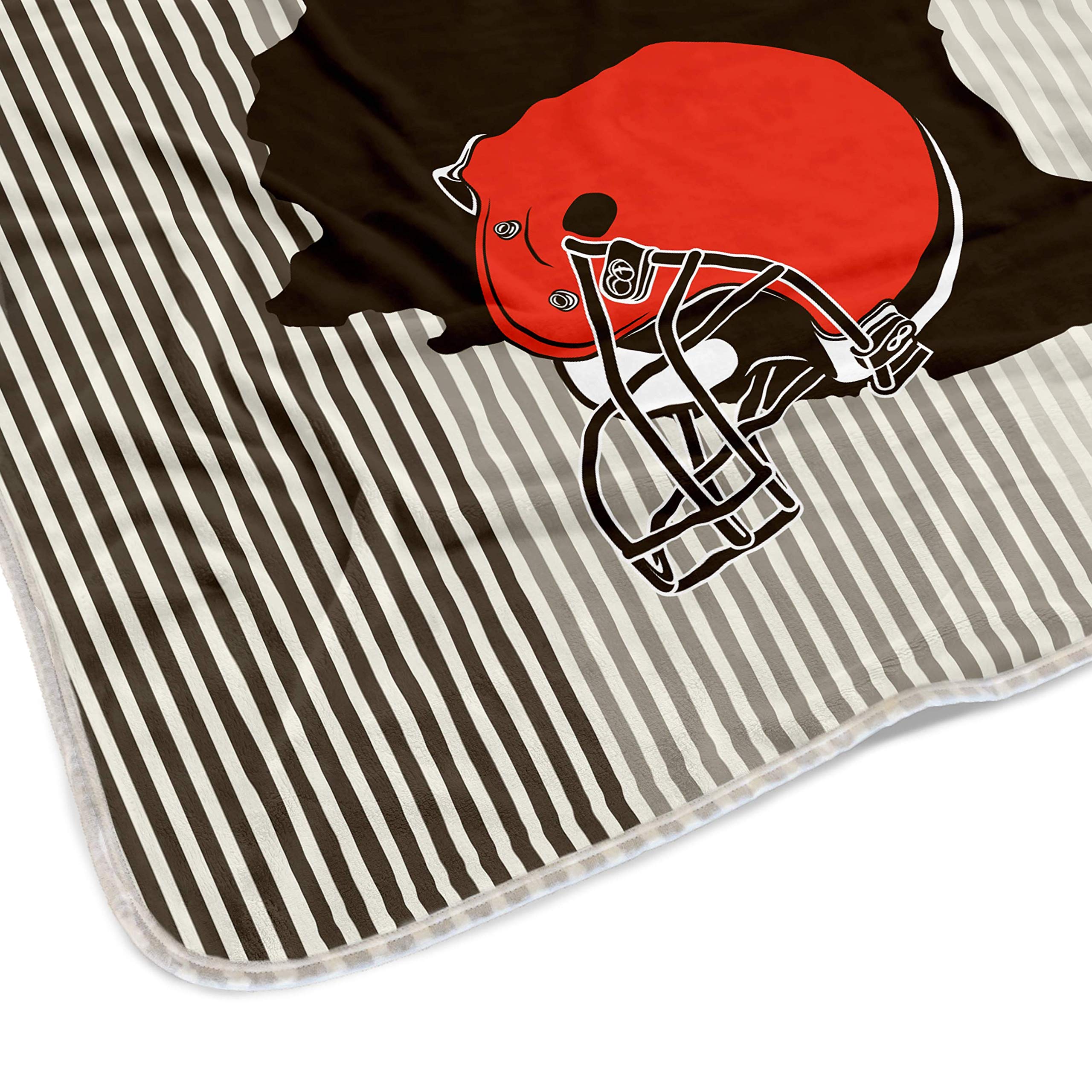 Pegasus Sports NFL Ultra Fleece State Stripe Blanket- Cleveland Browns, Team Color, 60x70 - Sports Gifts, Sports Memorabilia, Sports Collectibles, Fan Shop