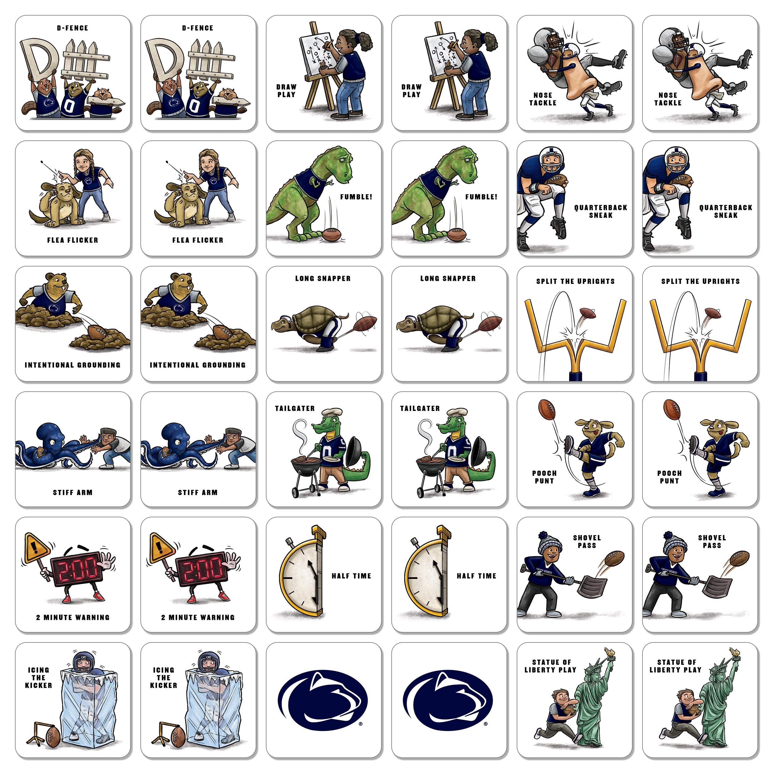 YouTheFan NCAA Penn State Nittany Lions Licensed Memory Match Game - Sports Collectibles, Sports Memorabilia, Sports Fan Shop, Sports Gifts