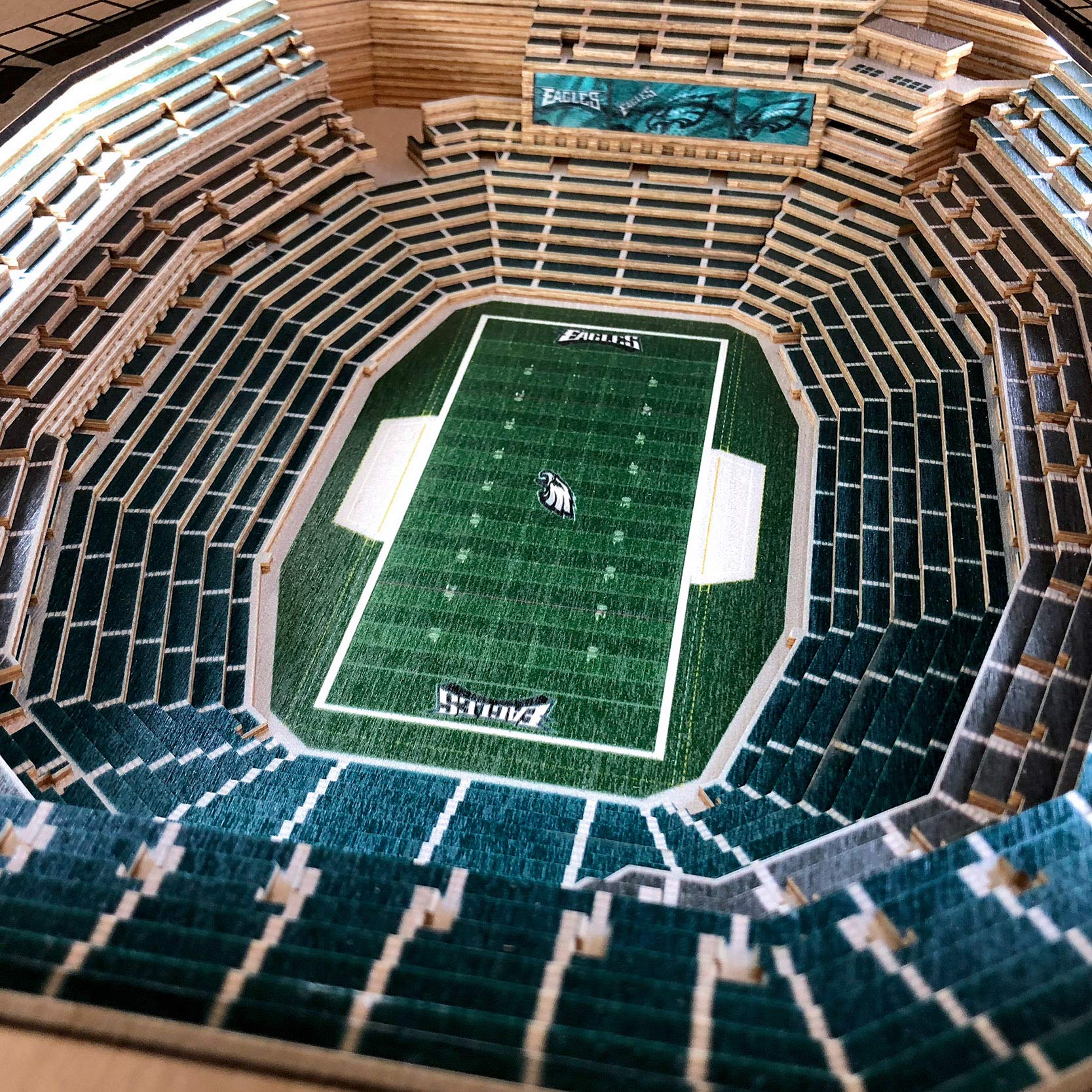 YouTheFan NFL Philadelphia Eagles 25-Layer StadiumView Lighted End Table - Sports Collectibles, Sports Memorabilia, Sports Fan Shop, Sports Gifts