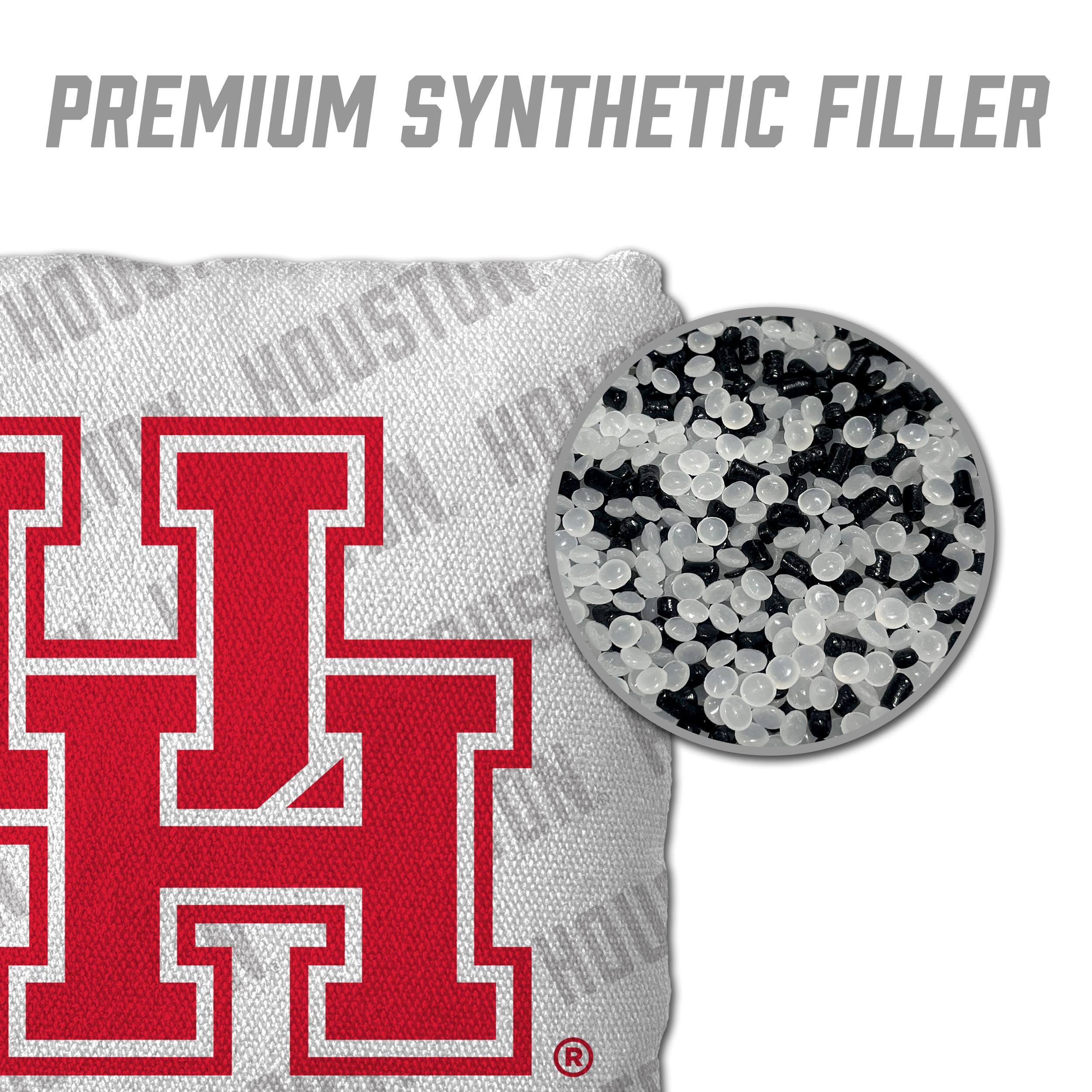 YouTheFan NCAA Houston Cougars Cornhole Bags - 4PK - White - Sports Collectibles, Sports Memorabilia, Sports Fan Shop, Sports Gifts