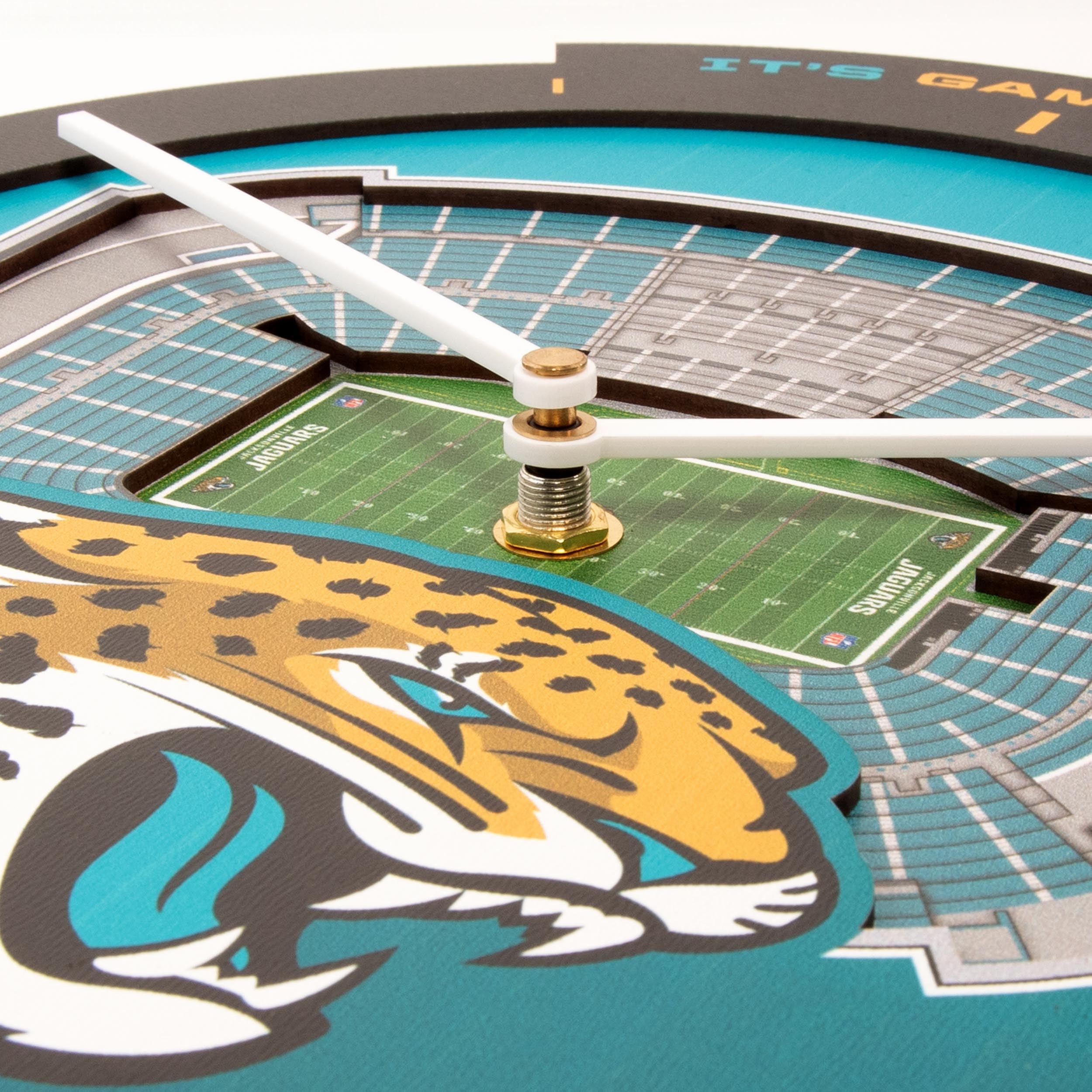 YouTheFan NFL Jacksonville Jaguars 3D StadiumView Clock - Sports Collectibles, Sports Memorabilia, Sports Fan Shop, Sports Gifts