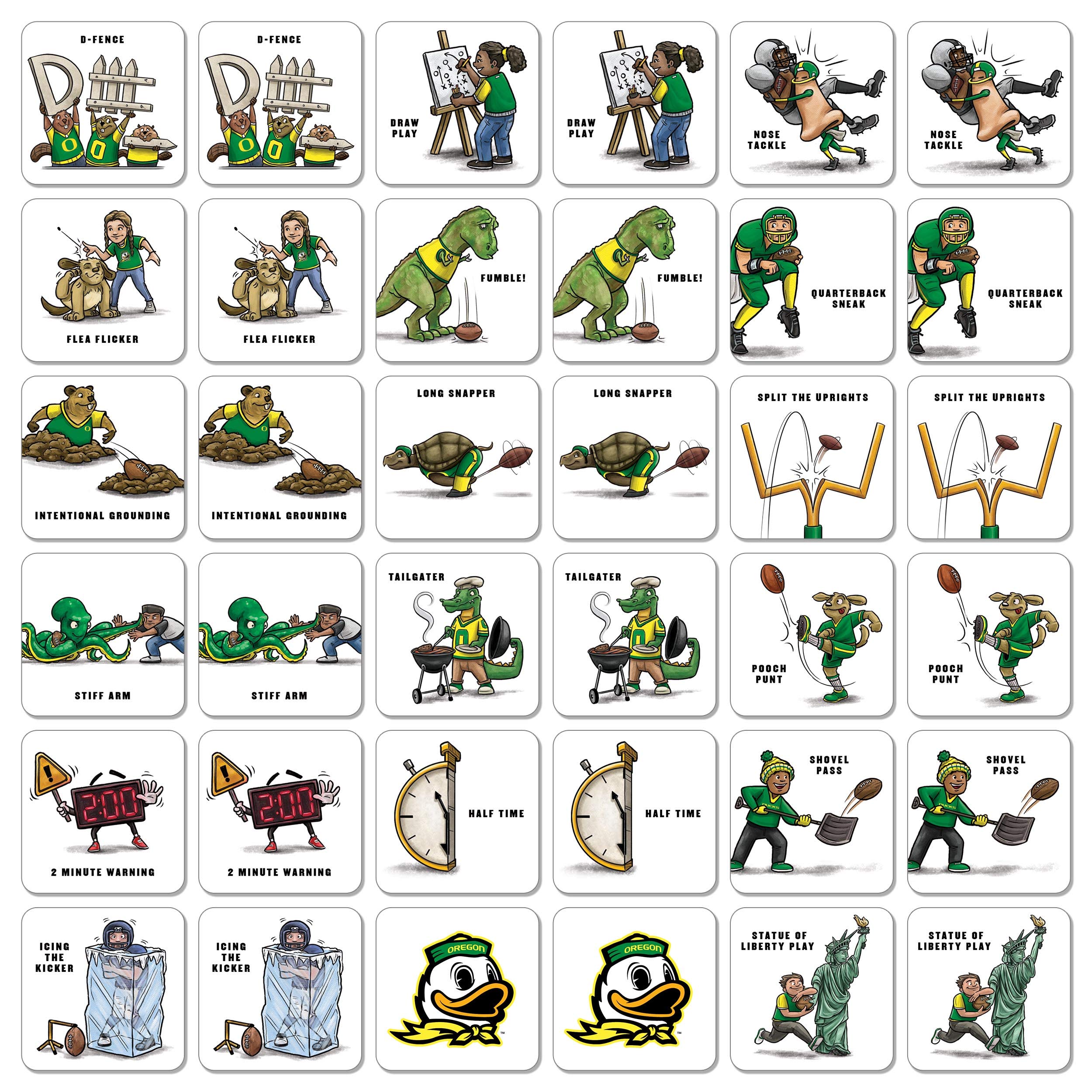 YouTheFan NCAA Oregon Ducks Memory Match Game - Sports Collectibles, Sports Memorabilia, Sports Fan Shop, Sports Gifts