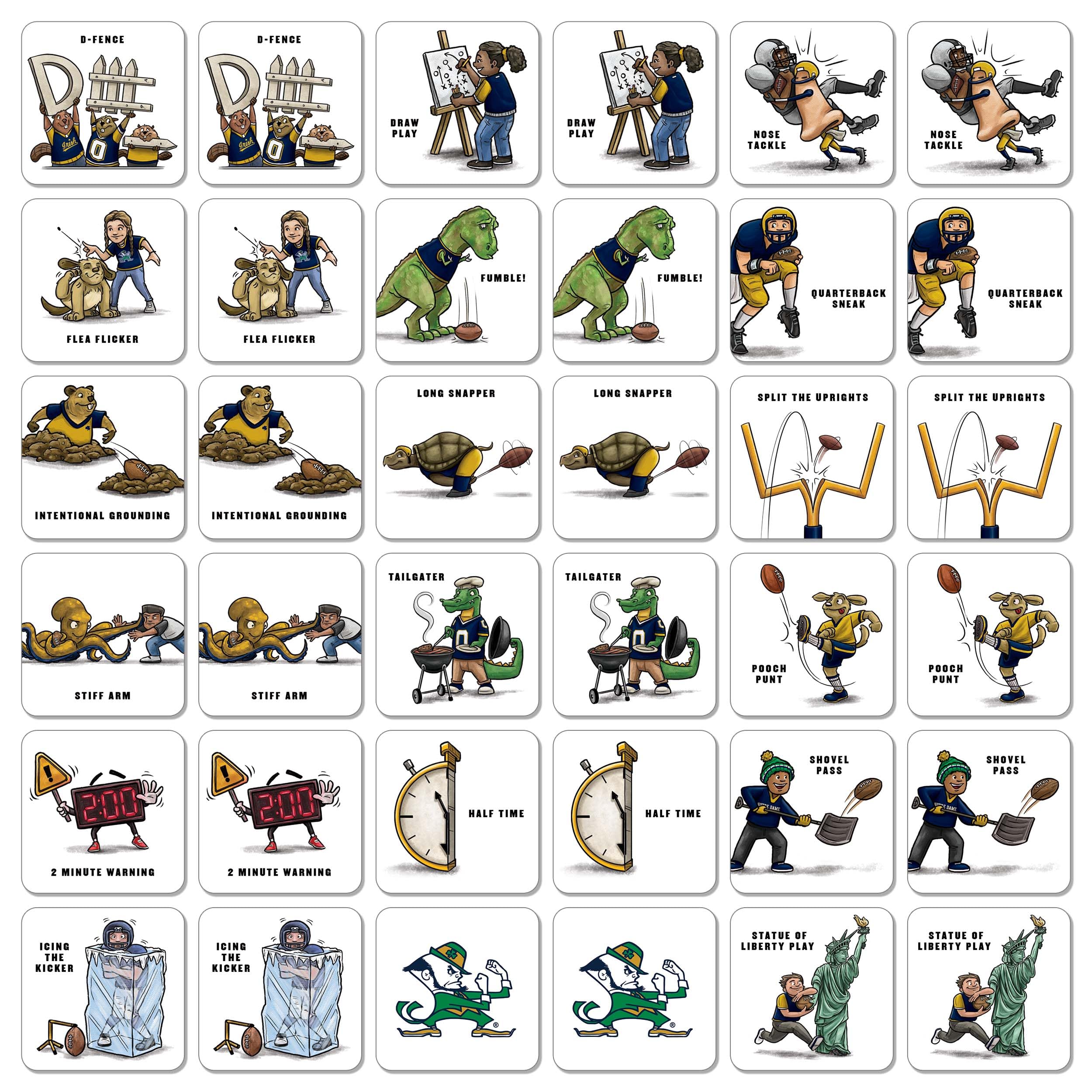 YouTheFan NCAA Notre Dame Fighting Irish Memory Match Game - Sports Collectibles, Sports Memorabilia, Sports Fan Shop, Sports Gifts