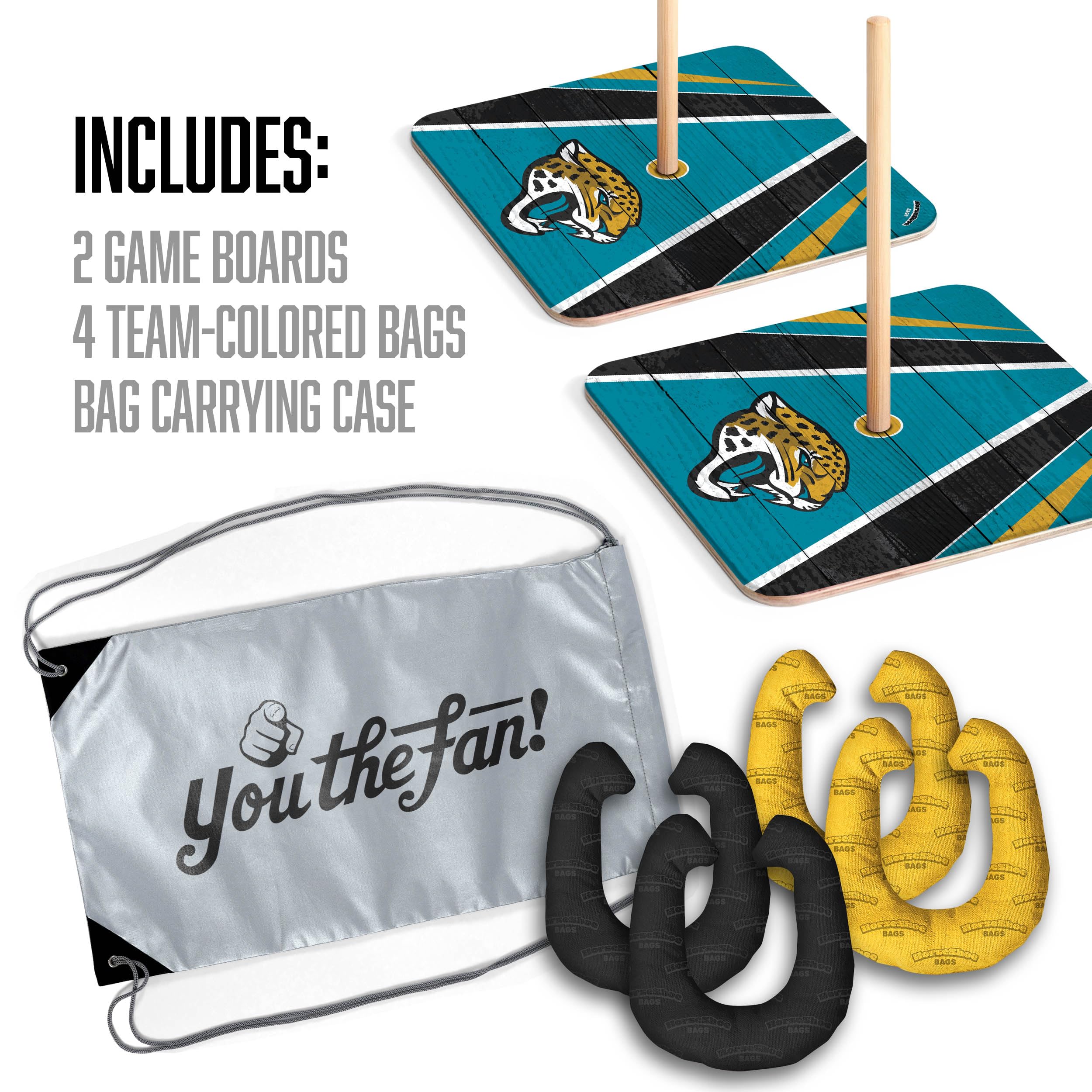 YouTheFan NFL Jacksonville Jaguars Horseshoe Bags Game - Sports Collectibles, Sports Memorabilia, Sports Fan Shop, Sports Gifts