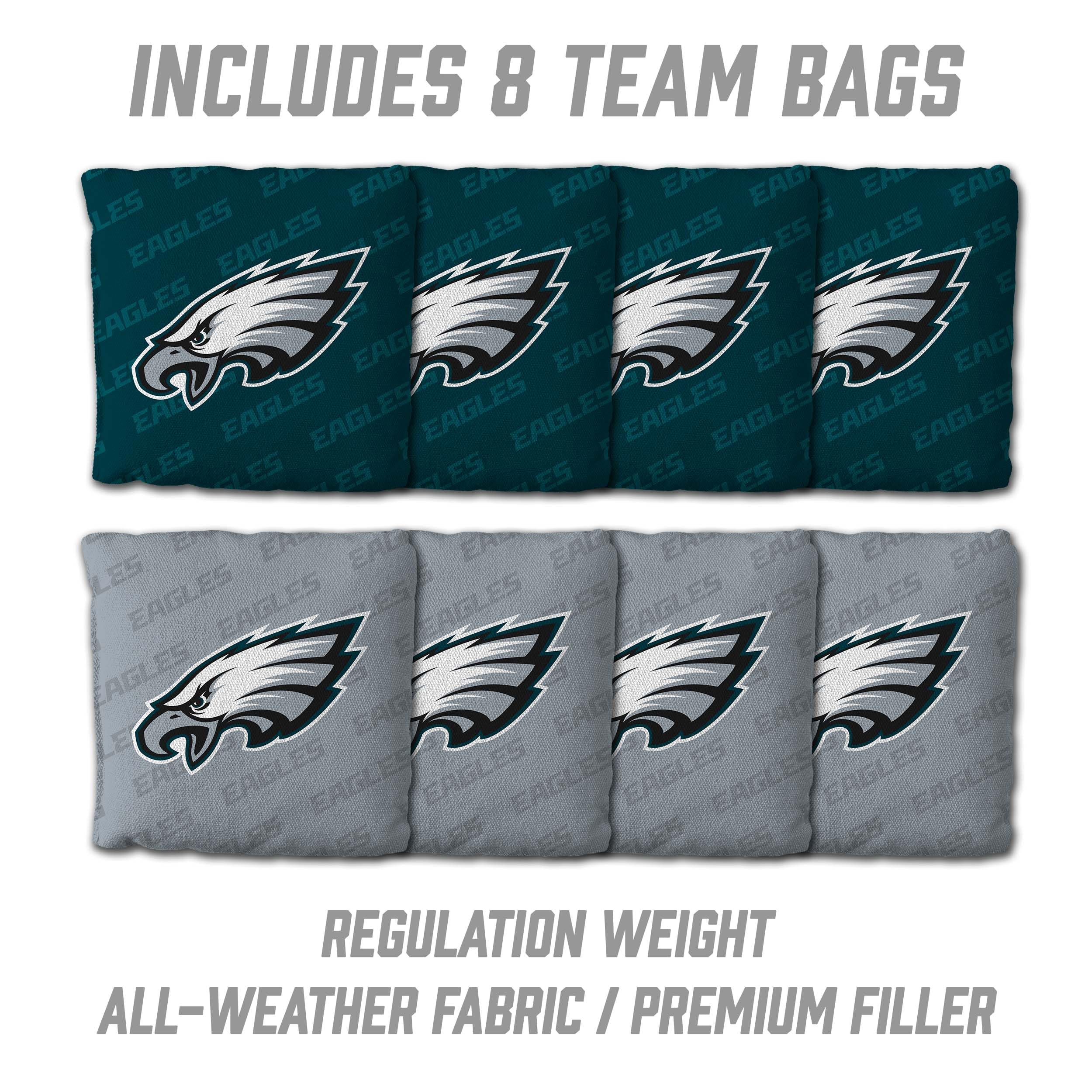 YouTheFan NFL Philadelphia Eagles 2’ x 3’ Wood Cornhole Game with Logo Bags - Sports Collectibles, Sports Memorabilia, Sports Fan Shop, Sports Gifts