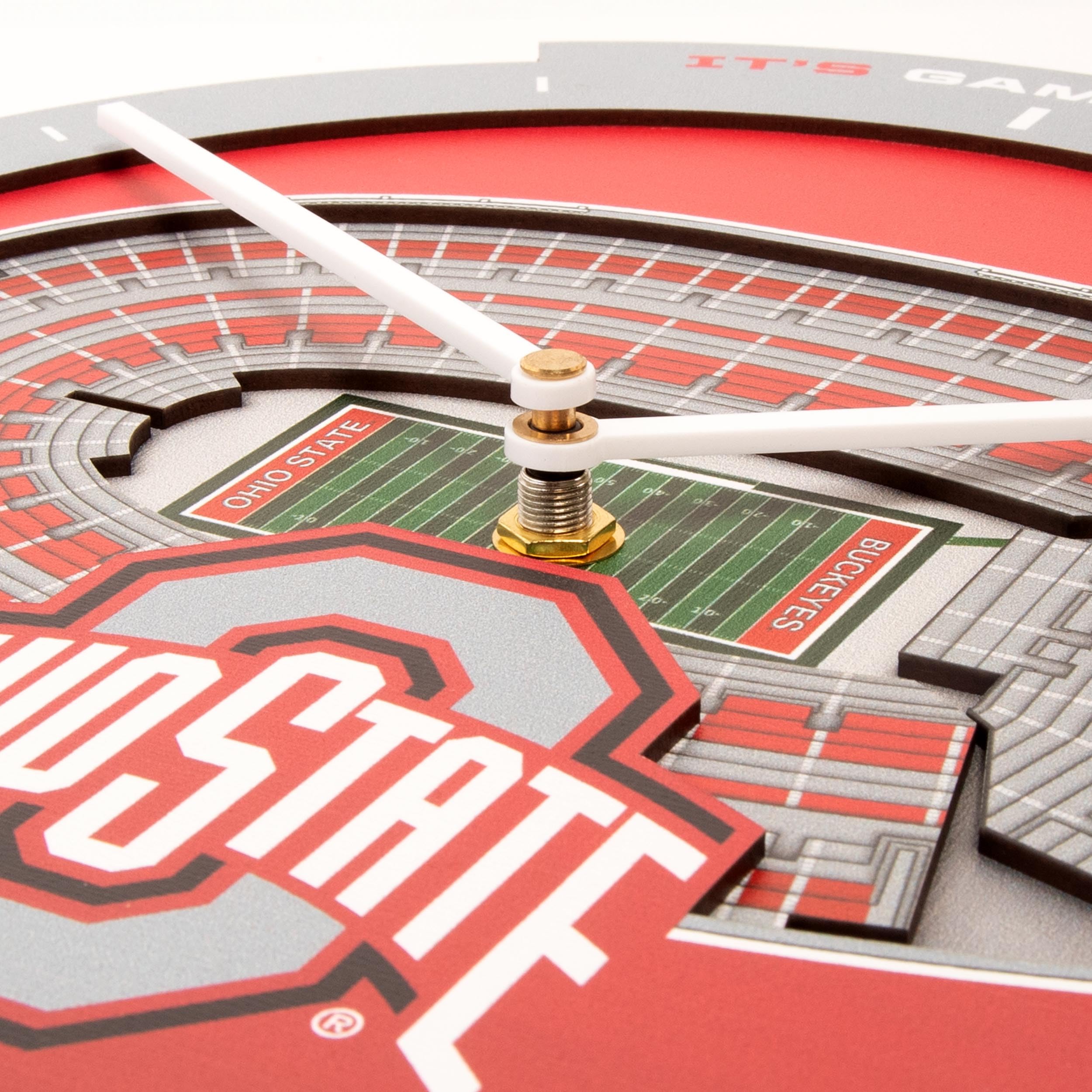 YouTheFan NCAA Ohio State Buckeyes 3D StadiumView Clock - Sports Collectibles, Sports Memorabilia, Sports Fan Shop, Sports Gifts