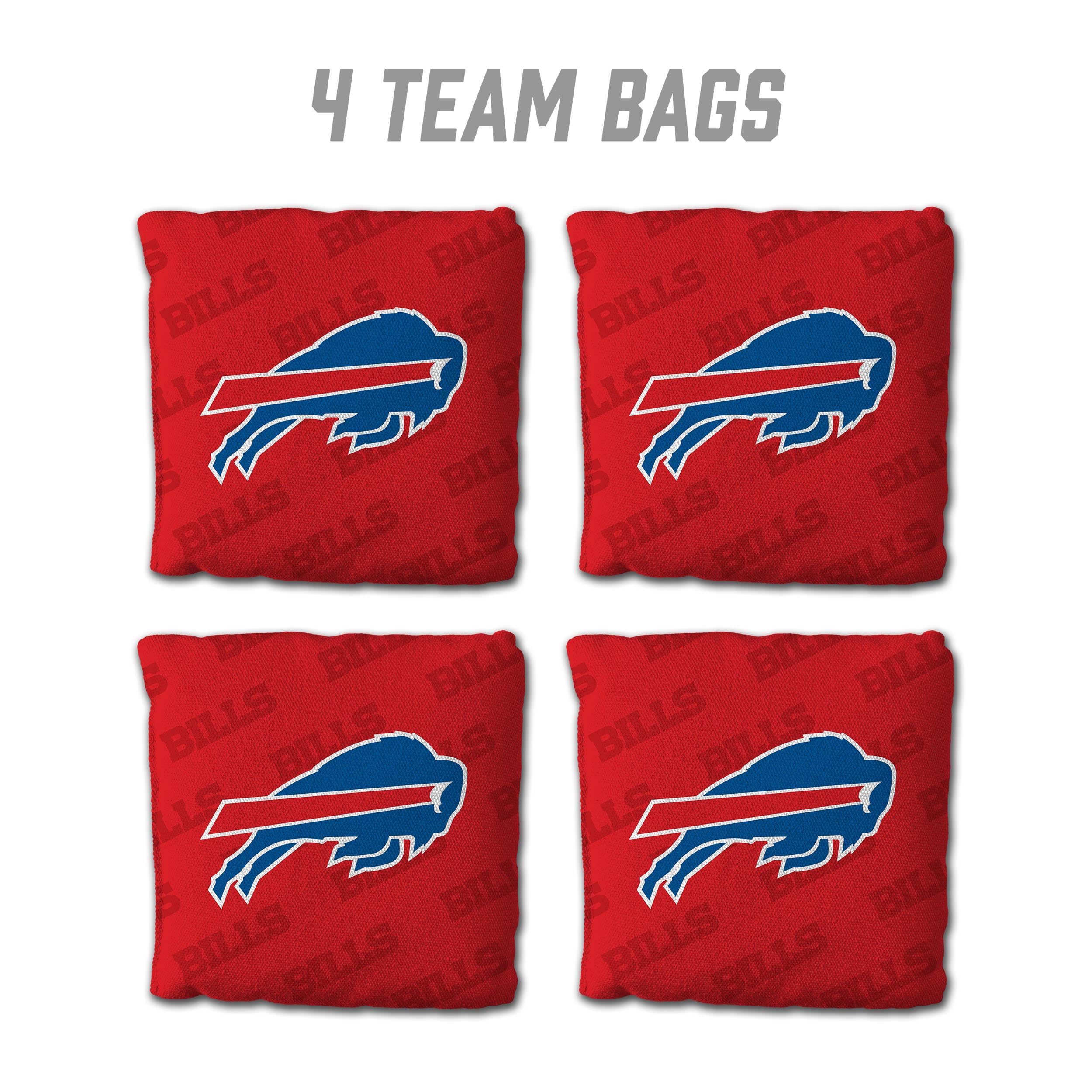 YouTheFan NFL Buffalo Bills Cornhole Bags - 4PK - Red - Sports Collectibles, Sports Memorabilia, Sports Fan Shop, Sports Gifts