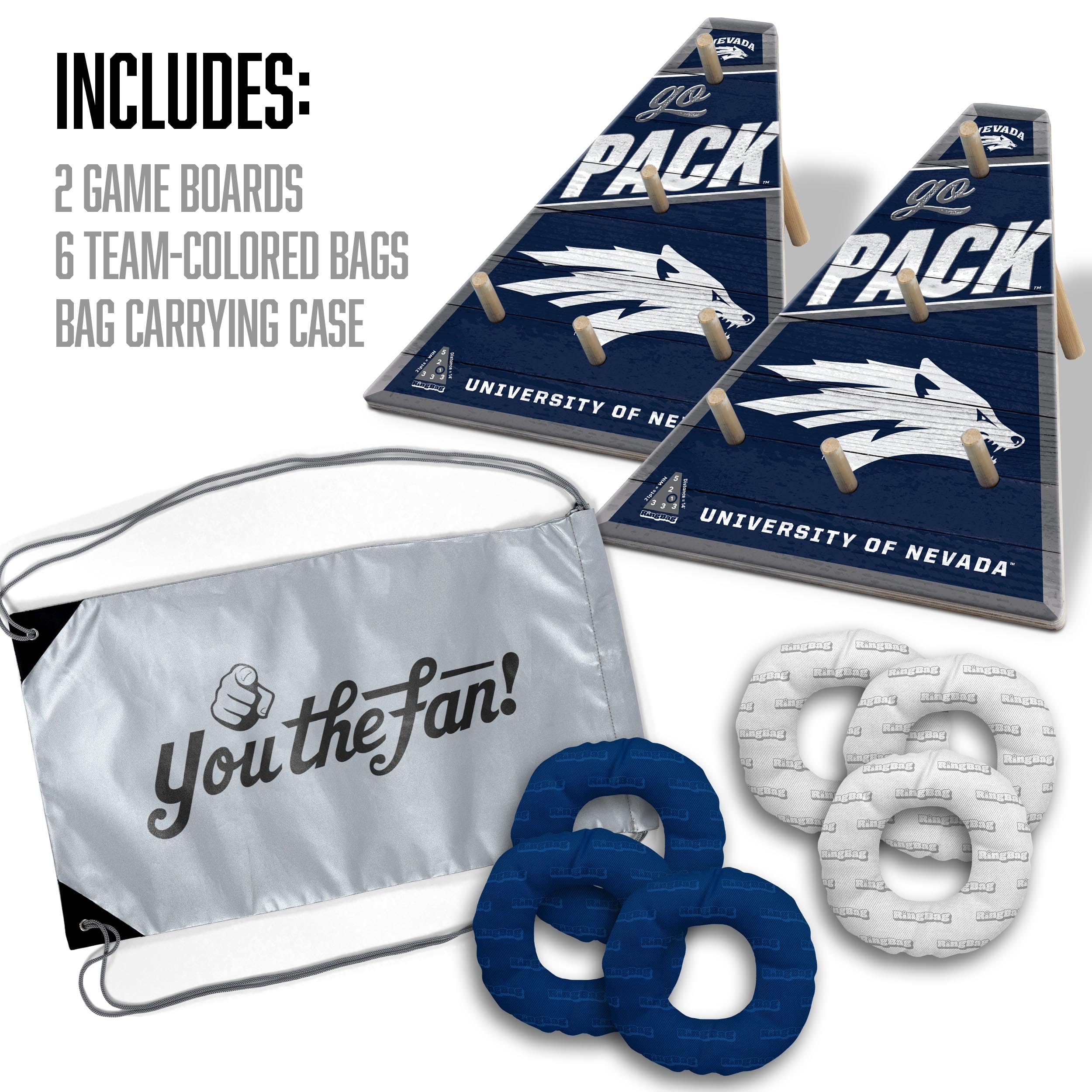 YouTheFan NCAA Nevada Wolf Pack RingBag - Sports Collectibles, Sports Memorabilia, Sports Fan Shop, Sports Gifts