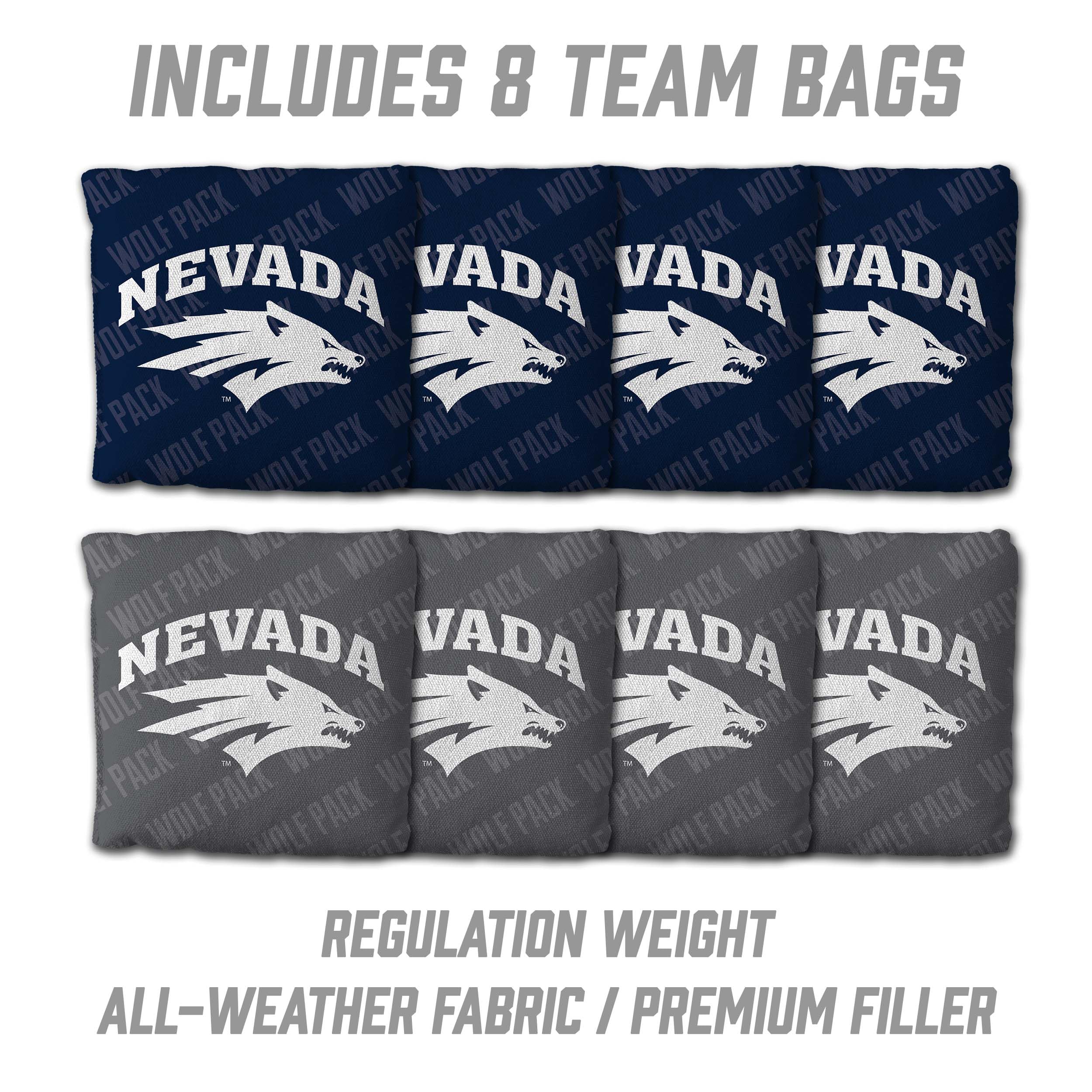 YouTheFan NCAA Nevada Wolf Pack 2’ x 3’ Wood Cornhole Game with Logo Bags - Sports Collectibles, Sports Memorabilia, Sports Fan Shop, Sports Gifts