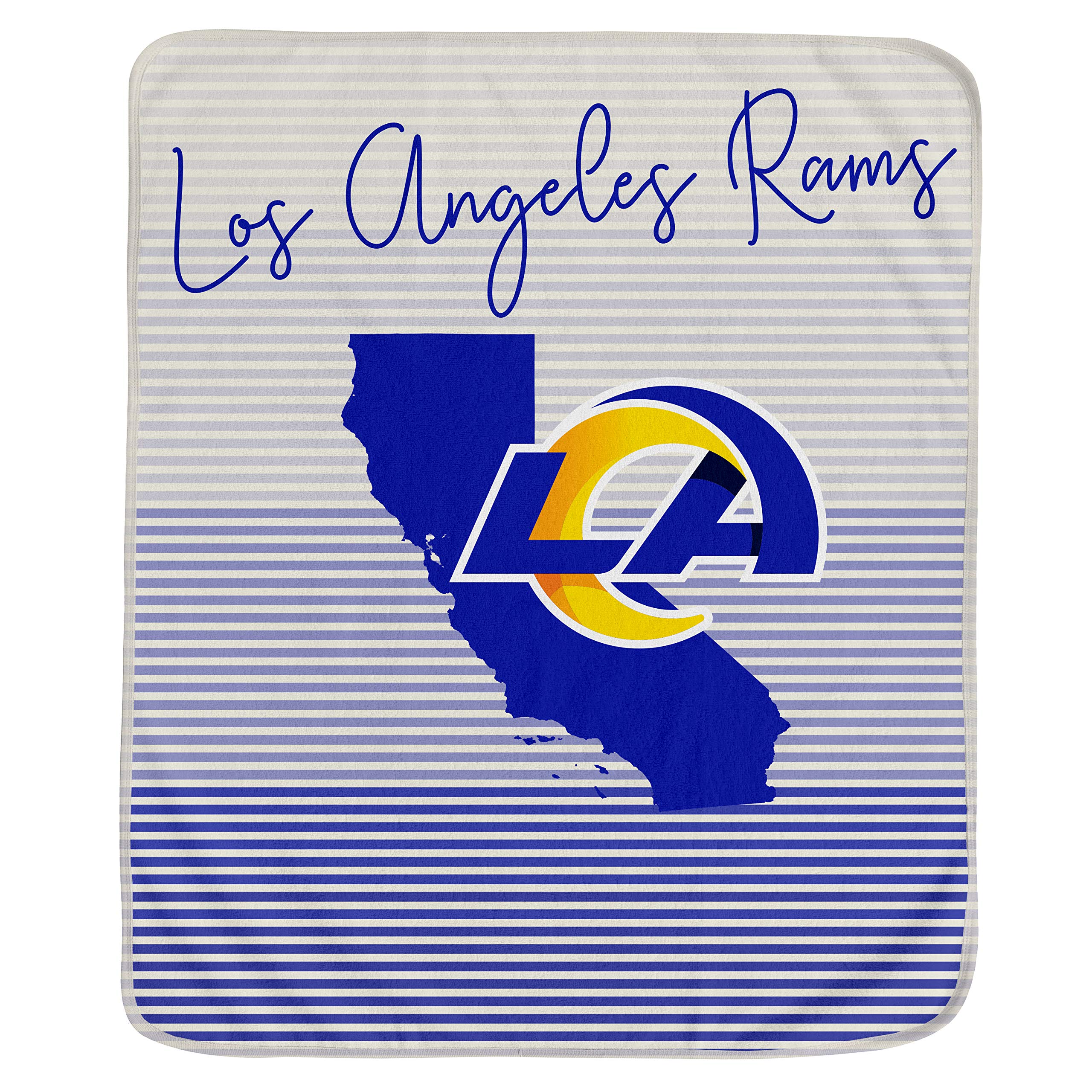 Pegasus Sports NFL Ultra Fleece State Stripe Blanket- Los Angeles Rams, Team Color, 60x70 - Sports Gifts, Sports Memorabilia, Sports Collectibles, Fan Shop