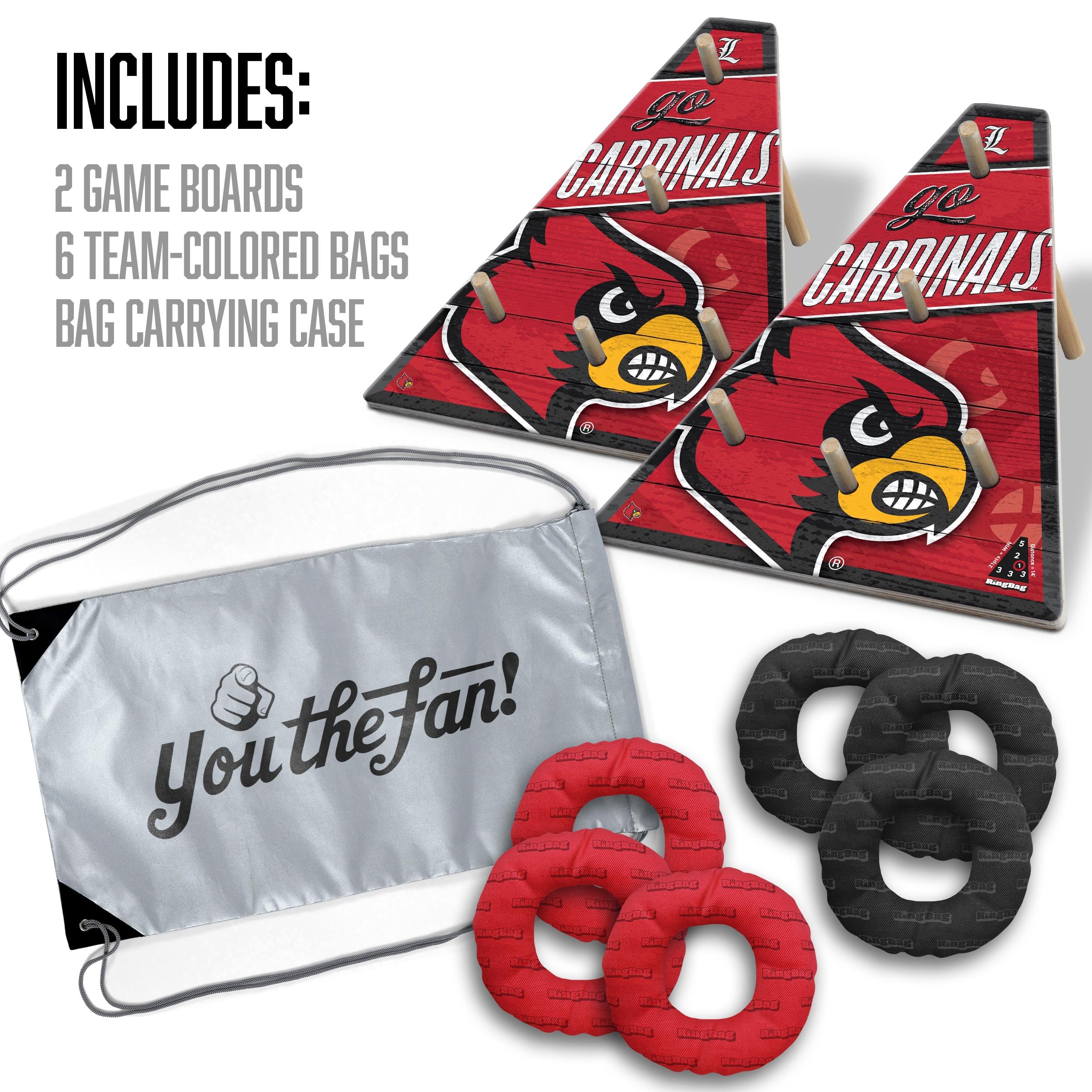 YouTheFan NCAA Louisville Cardinals RingBag - Sports Collectibles, Sports Memorabilia, Sports Fan Shop, Sports Gifts