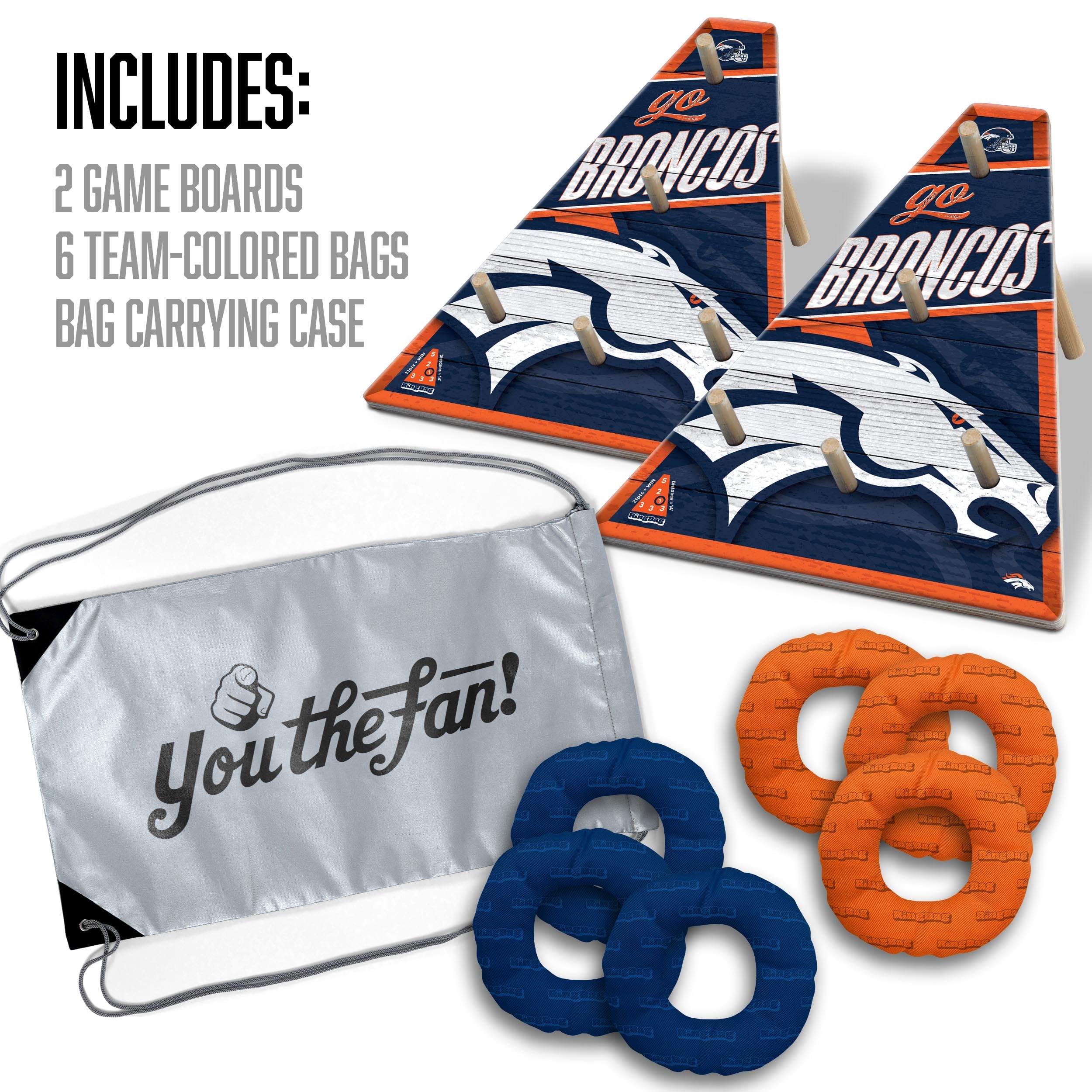 YouTheFan NFL Denver Broncos RingBag - Sports Collectibles, Sports Memorabilia, Sports Fan Shop, Sports Gifts