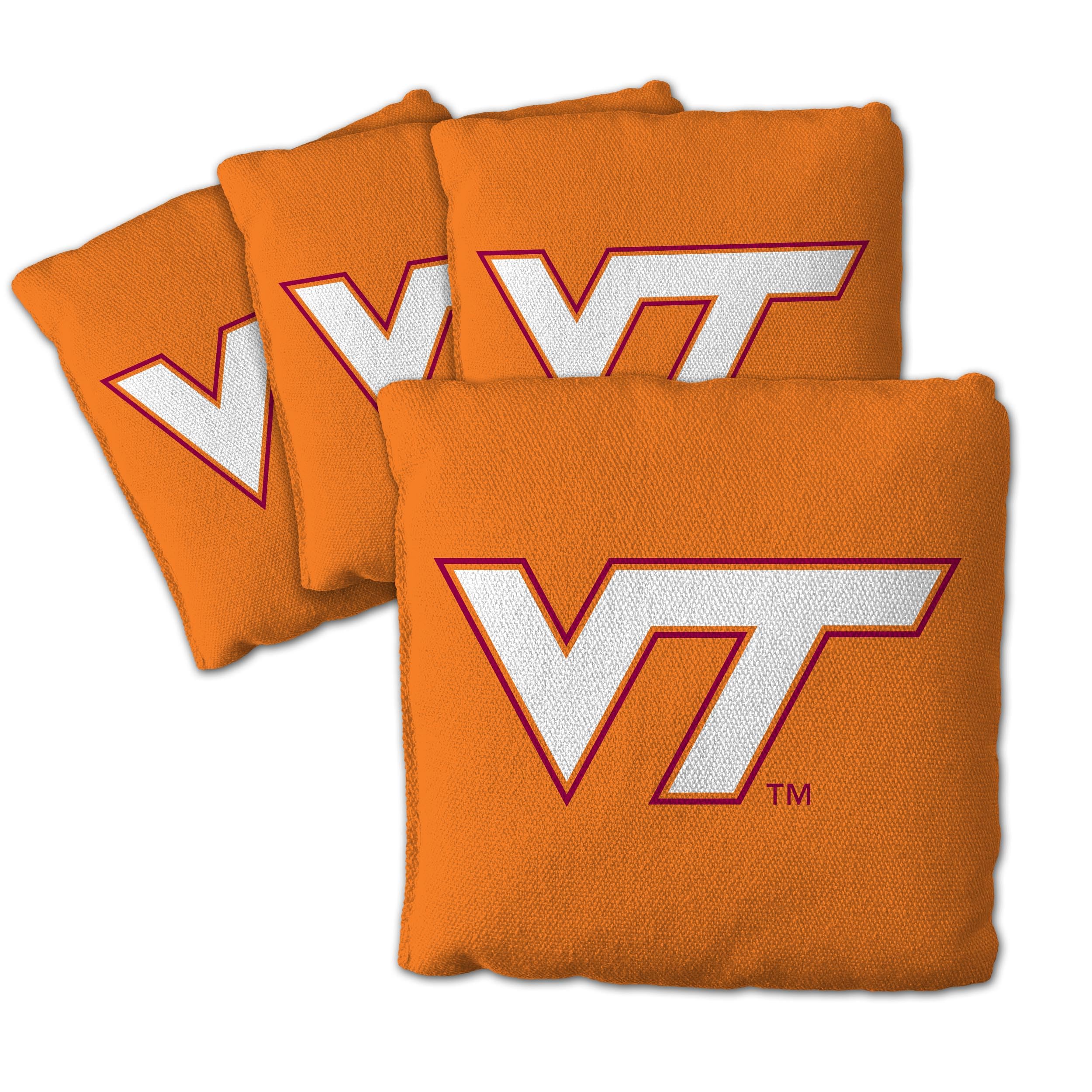 YouTheFan NCAA Virginia Tech Hokies Cornhole Bags - 4PK - Orange - Sports Collectibles, Sports Memorabilia, Sports Fan Shop, Sports Gifts