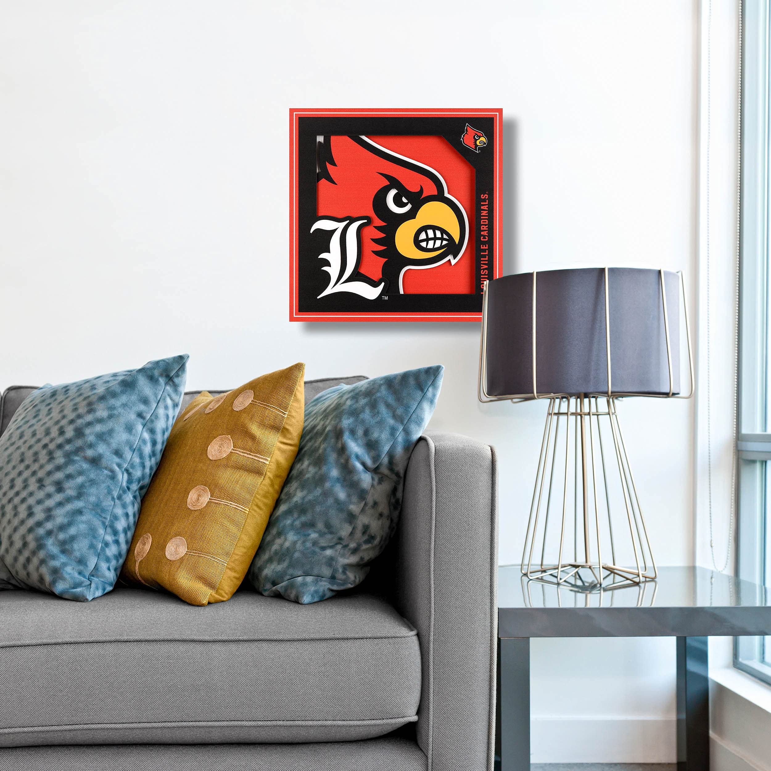 YouTheFan NCAA Louisville Cardinals 3D Logo Series Wall Art - 12x12 - Sports Collectibles, Sports Memorabilia, Sports Fan Shop, Sports Gifts