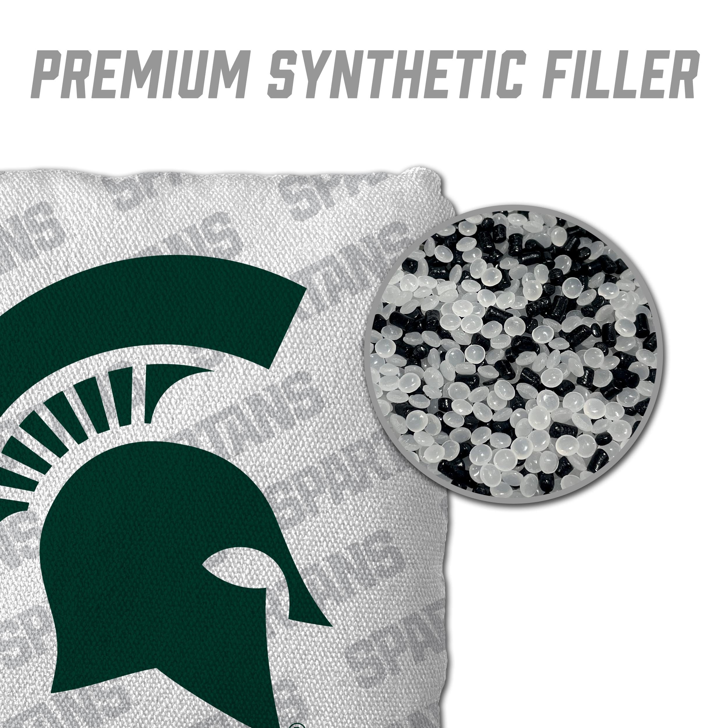 YouTheFan NCAA Michigan State Spartans Cornhole Bags - 4PK - White - Sports Collectibles, Sports Memorabilia, Sports Fan Shop, Sports Gifts