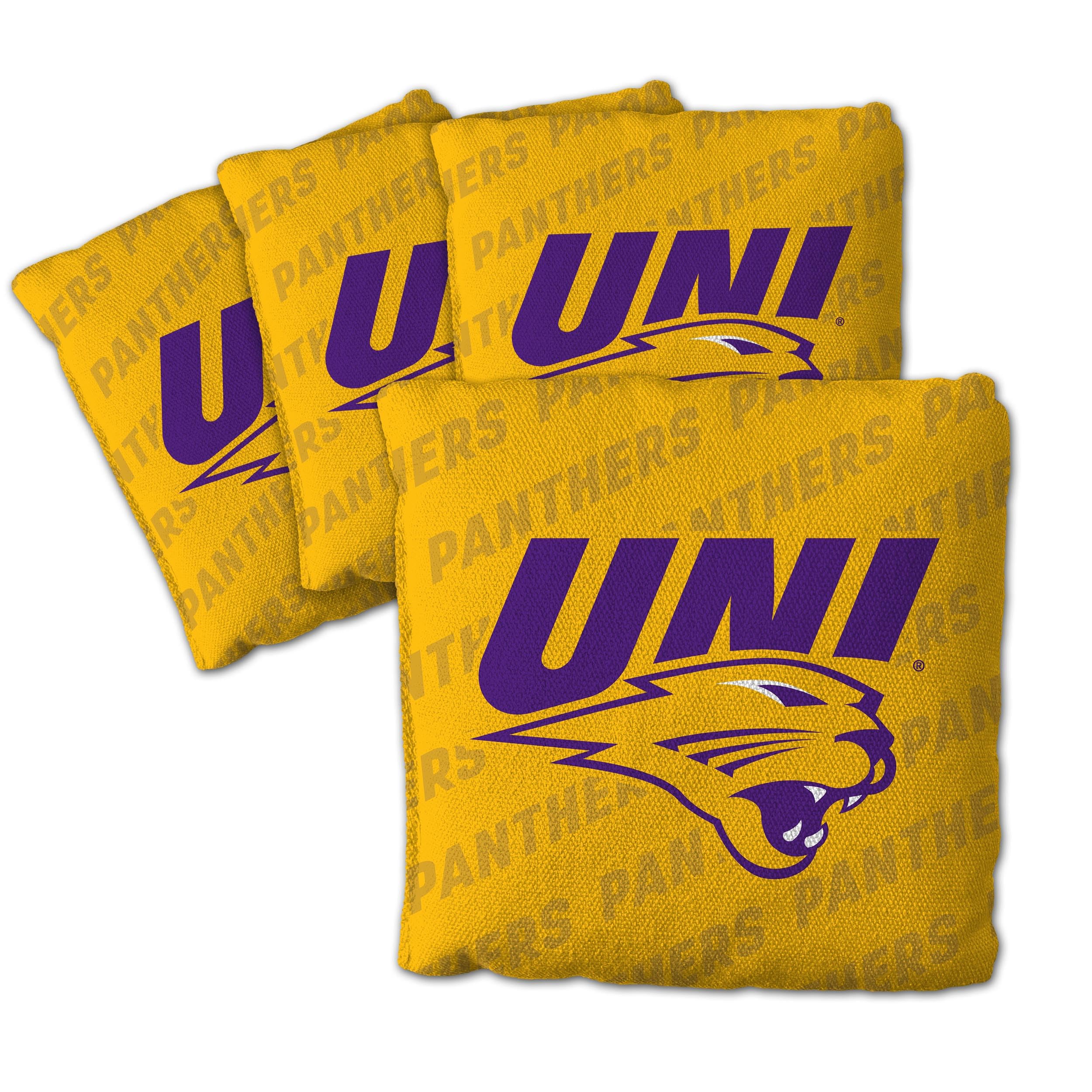 YouTheFan NCAA Northern Iowa Panthers Cornhole Bags - 4PK - Yellow - Sports Collectibles, Sports Memorabilia, Sports Fan Shop, Sports Gifts