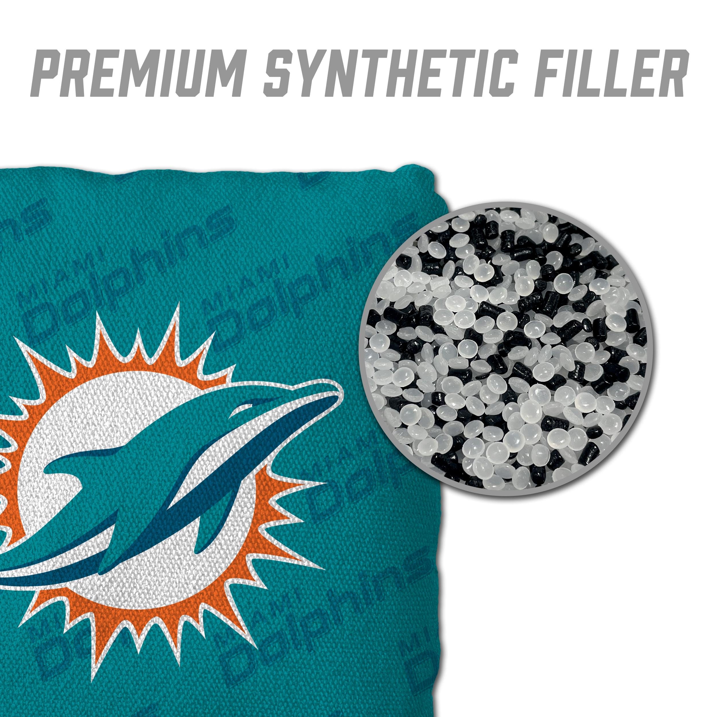 YouTheFan NFL Miami Dolphins Cornhole Bags - 4PK - Teal - Sports Collectibles, Sports Memorabilia, Sports Fan Shop, Sports Gifts