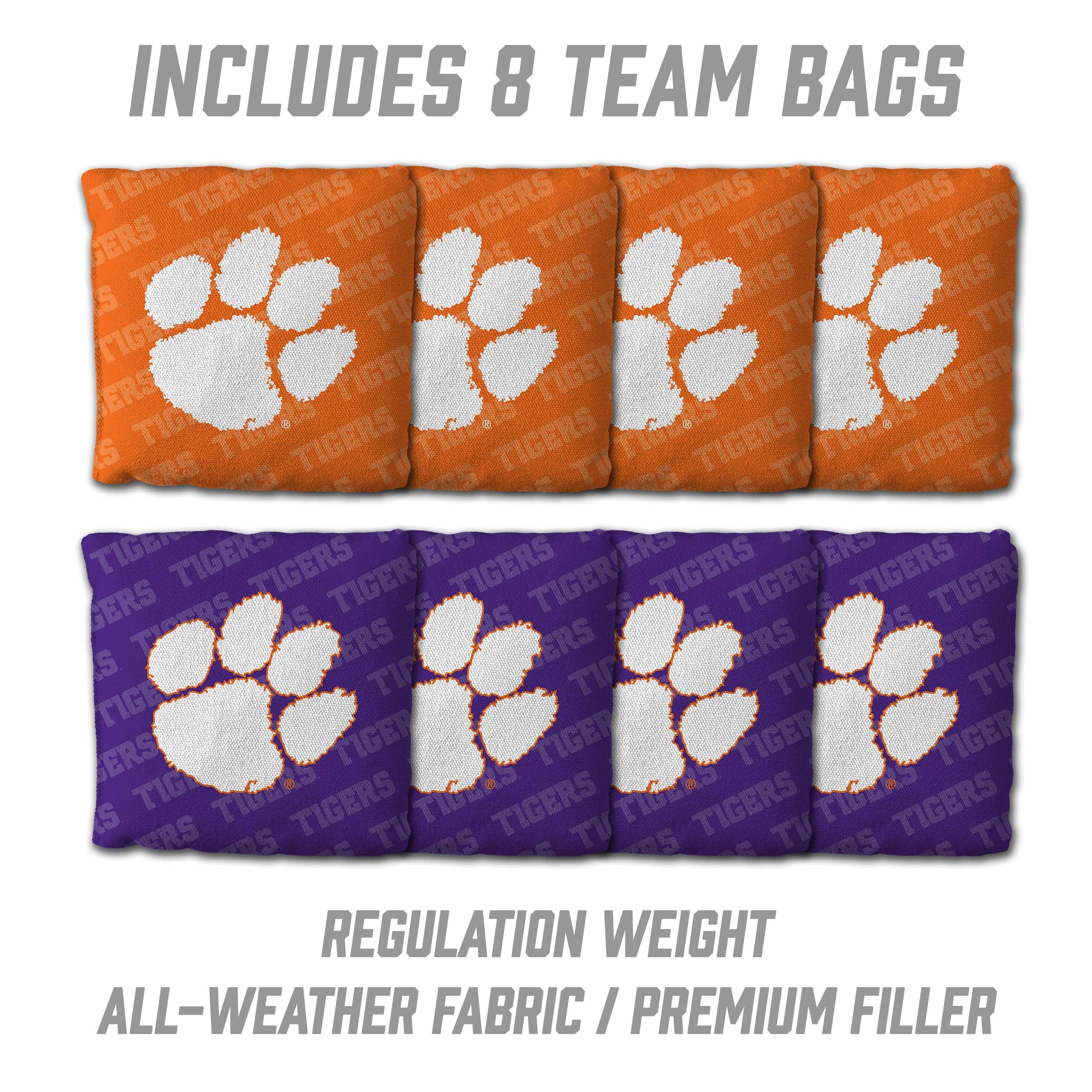 YouTheFan NCAA Clemson Tigers 2’ x 4’ Professional Wood Cornhole Game with Logo Bags - Sports Collectibles, Sports Memorabilia, Sports Fan Shop, Sports Gifts