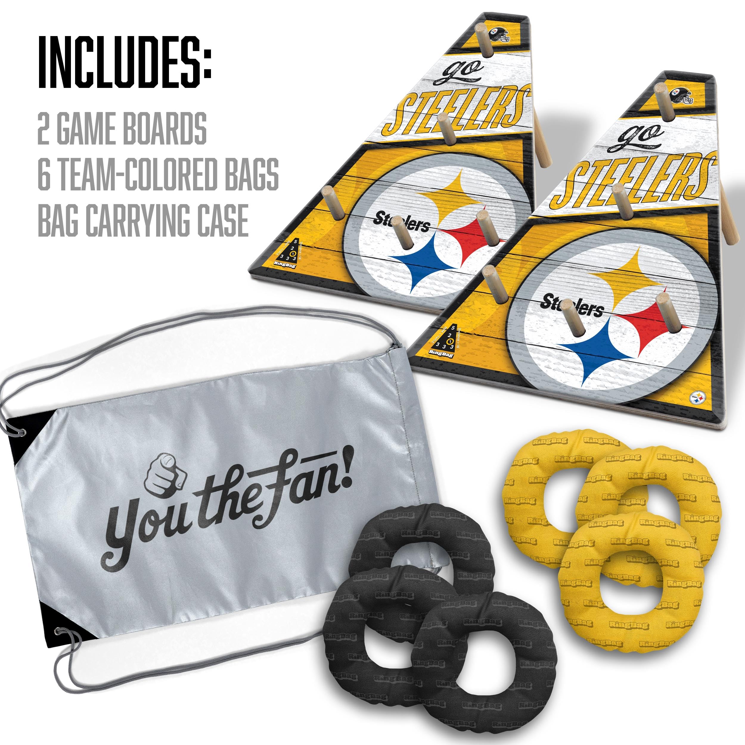 YouTheFan NFL Pittsburgh Steelers RingBag - Sports Collectibles, Sports Memorabilia, Sports Fan Shop, Sports Gifts