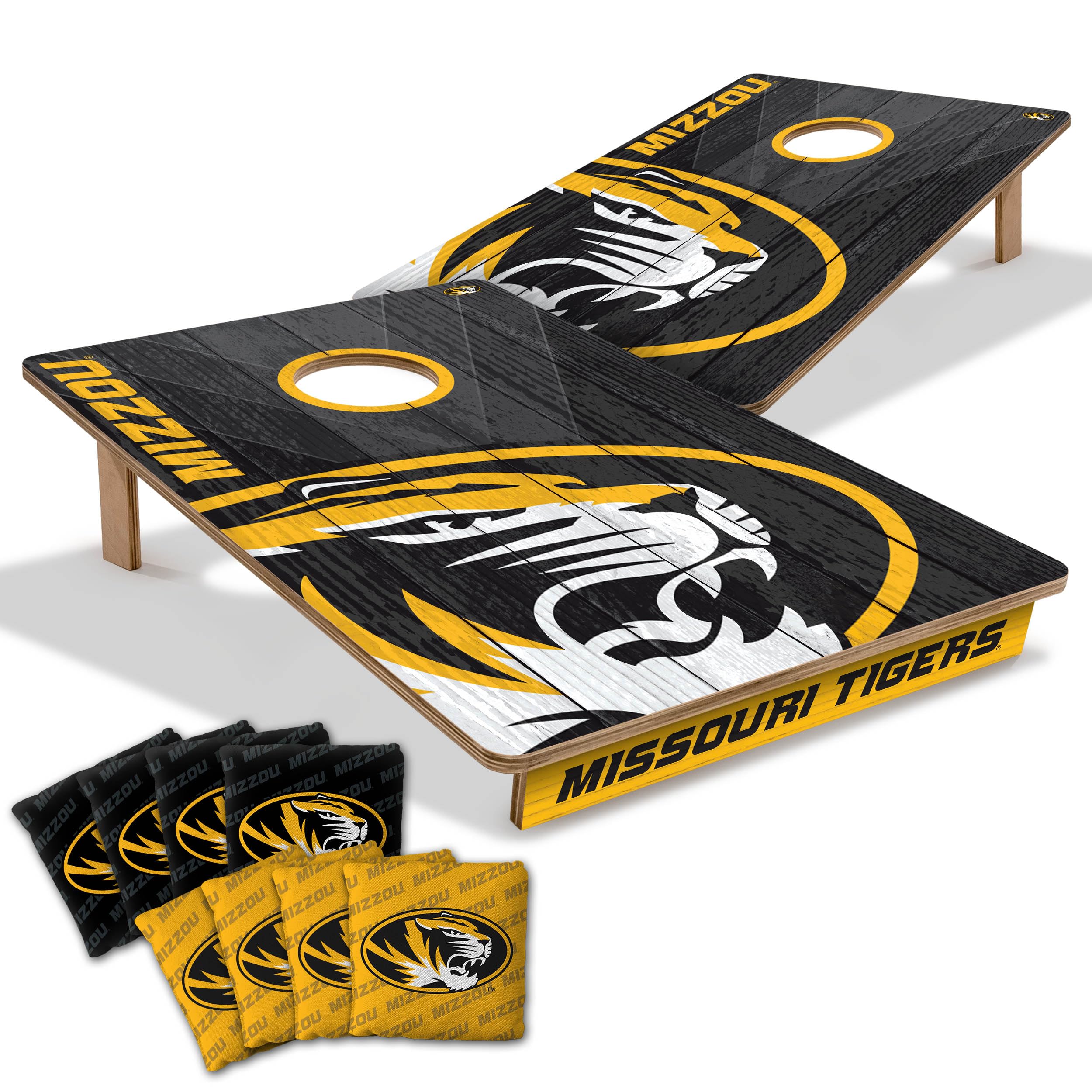 YouTheFan NCAA Missouri Tigers 2’ x 3’ Wood Cornhole Game with Logo Bags - Sports Collectibles, Sports Memorabilia, Sports Fan Shop, Sports Gifts