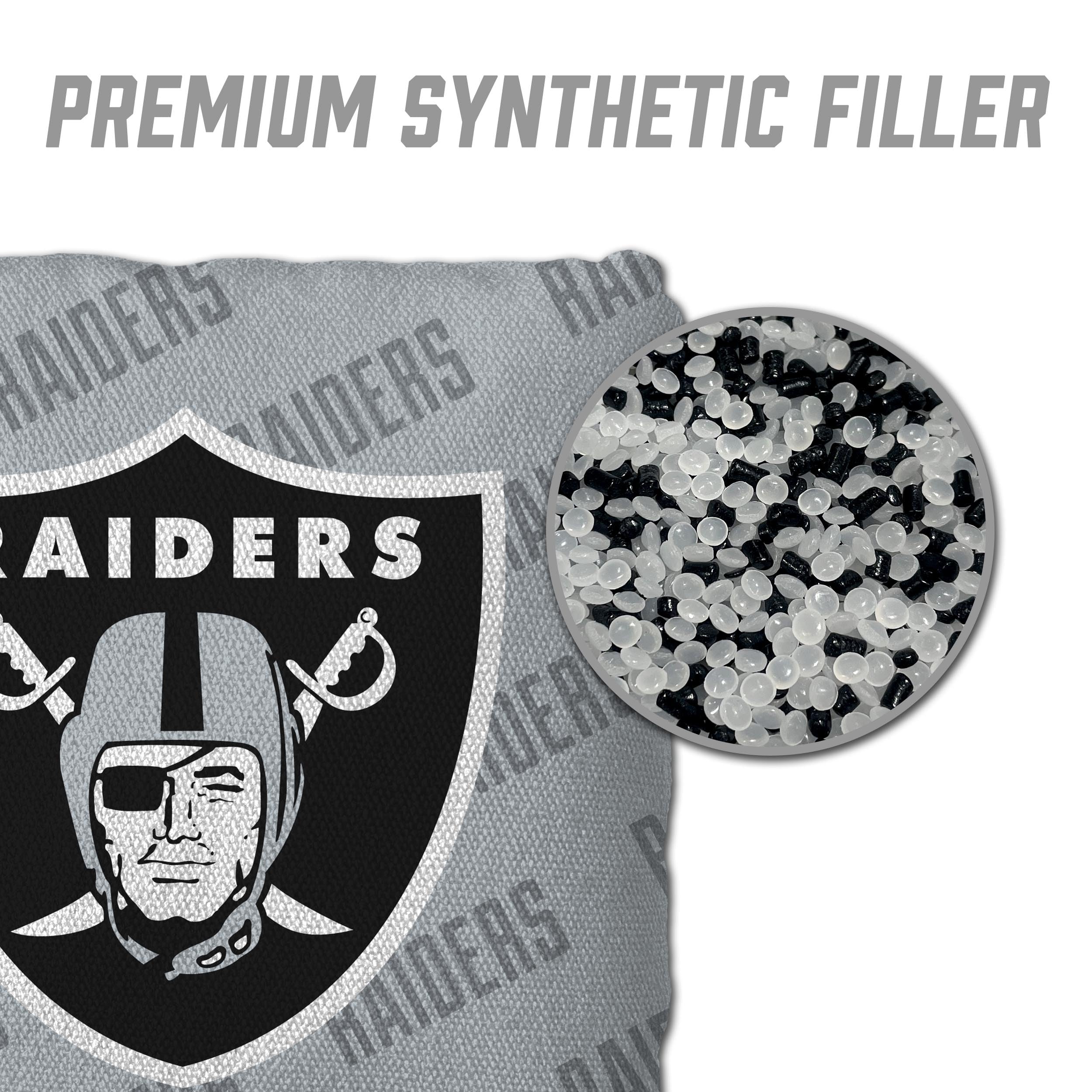 YouTheFan NFL Las Vegas Raiders Cornhole Bags - 4PK - Grey - Sports Collectibles, Sports Memorabilia, Sports Fan Shop, Sports Gifts
