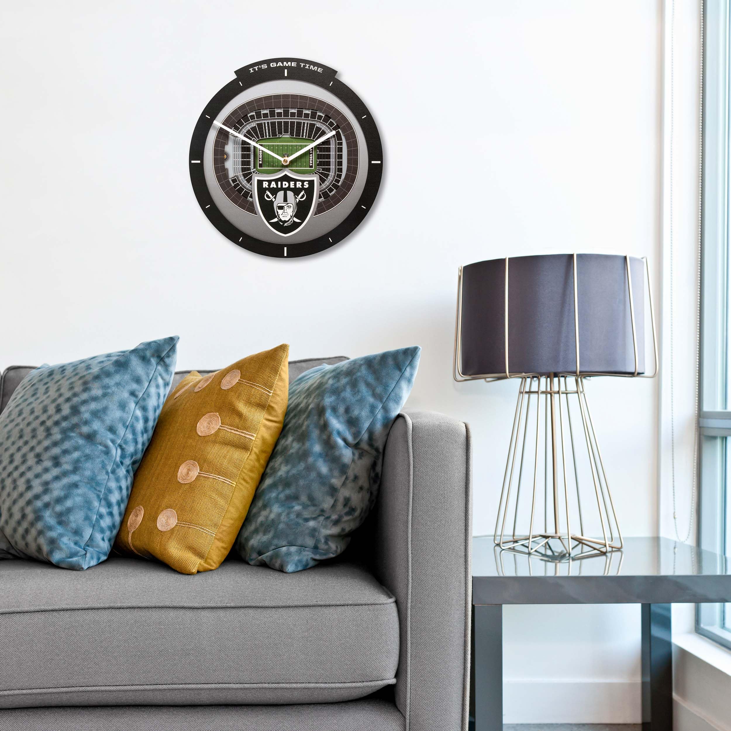 YouTheFan NFL Las Vegas Raiders 3D StadiumView Clock - Sports Gifts, Sports Memorabilia, Sports Collectibles, Fan Shop