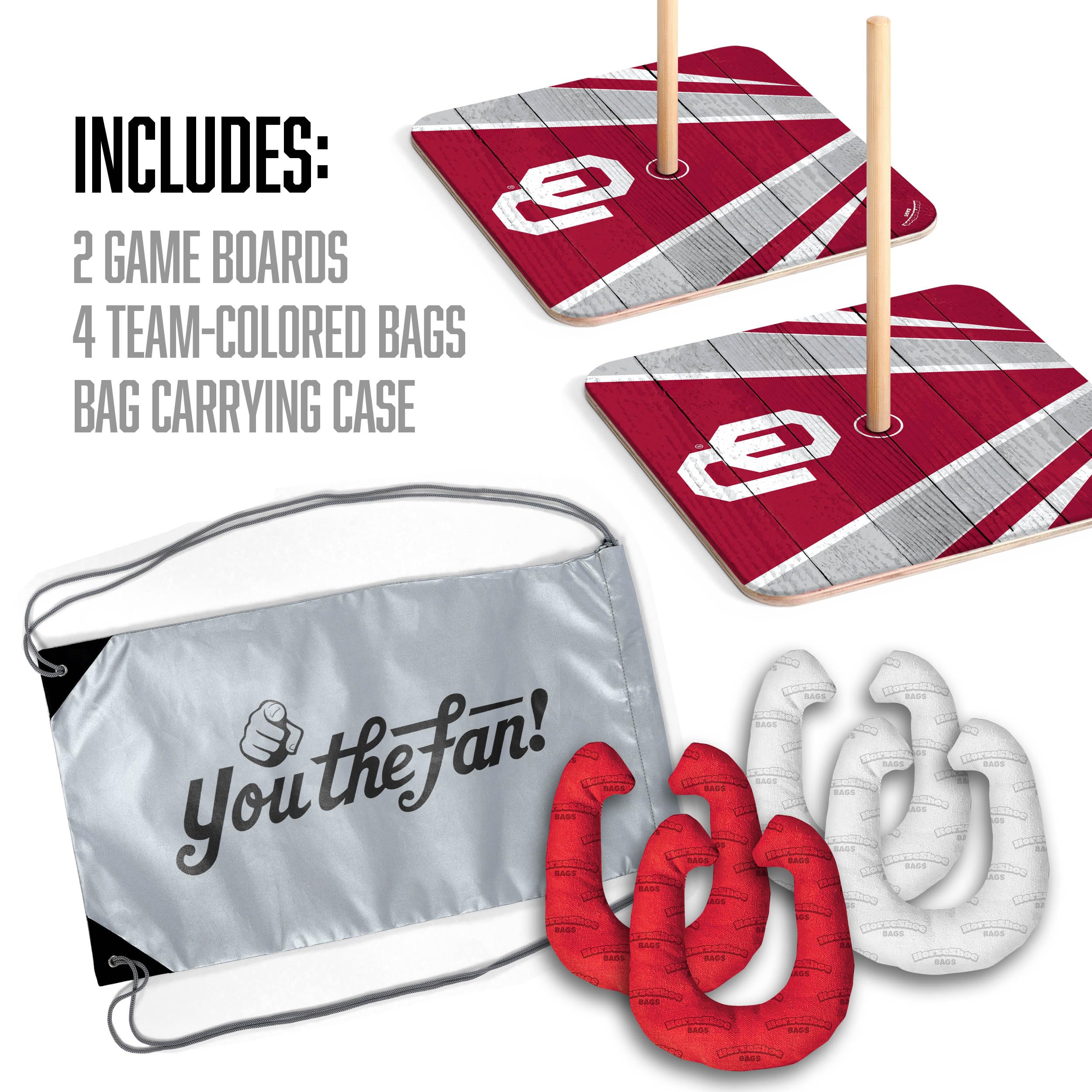 YouTheFan NCAA Oklahoma Sooners Horseshoe Bags - Sports Collectibles, Sports Memorabilia, Sports Fan Shop, Sports Gifts