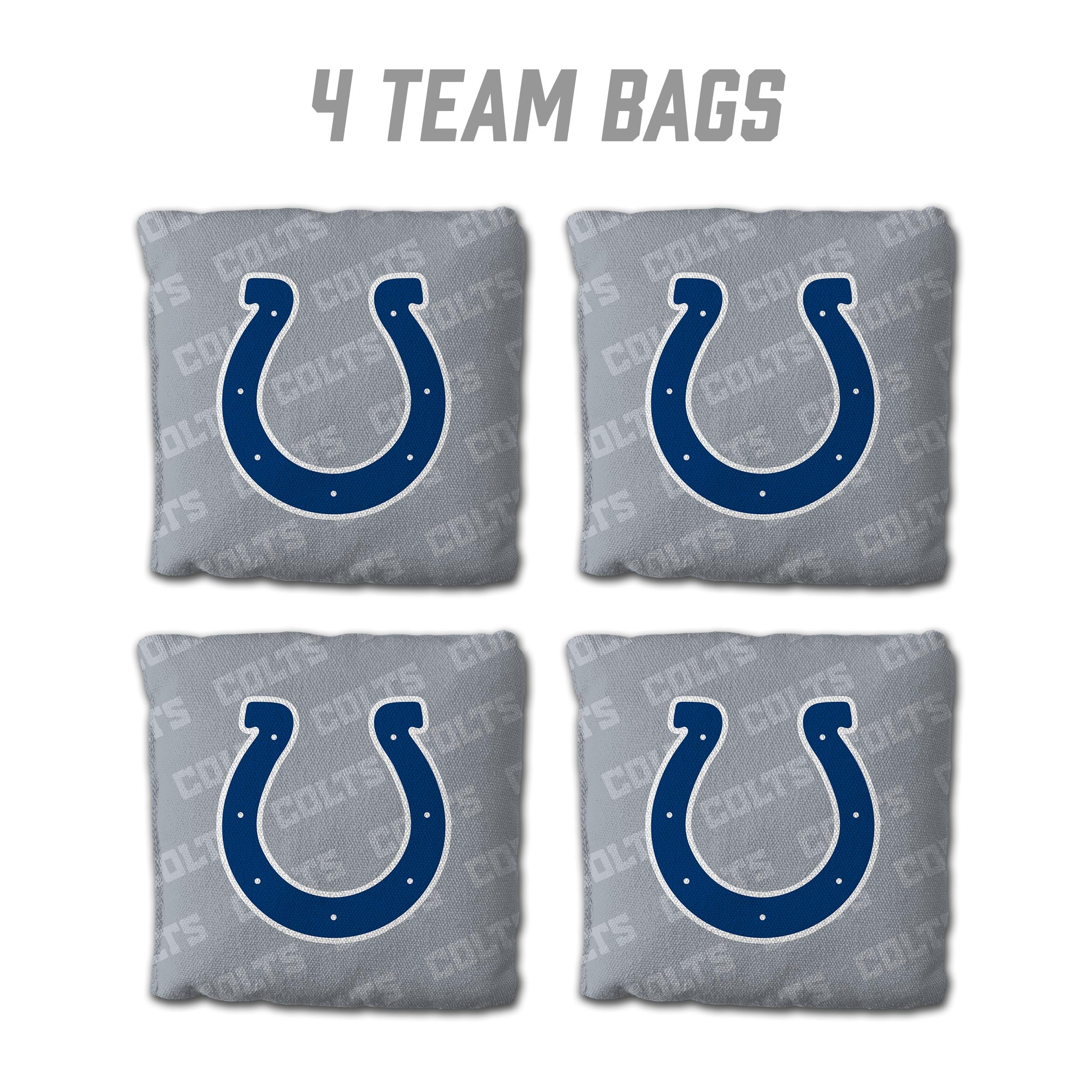 YouTheFan NFL Indianapolis Colts Cornhole Bags - 4PK - Grey - Sports Collectibles, Sports Memorabilia, Sports Fan Shop, Sports Gifts