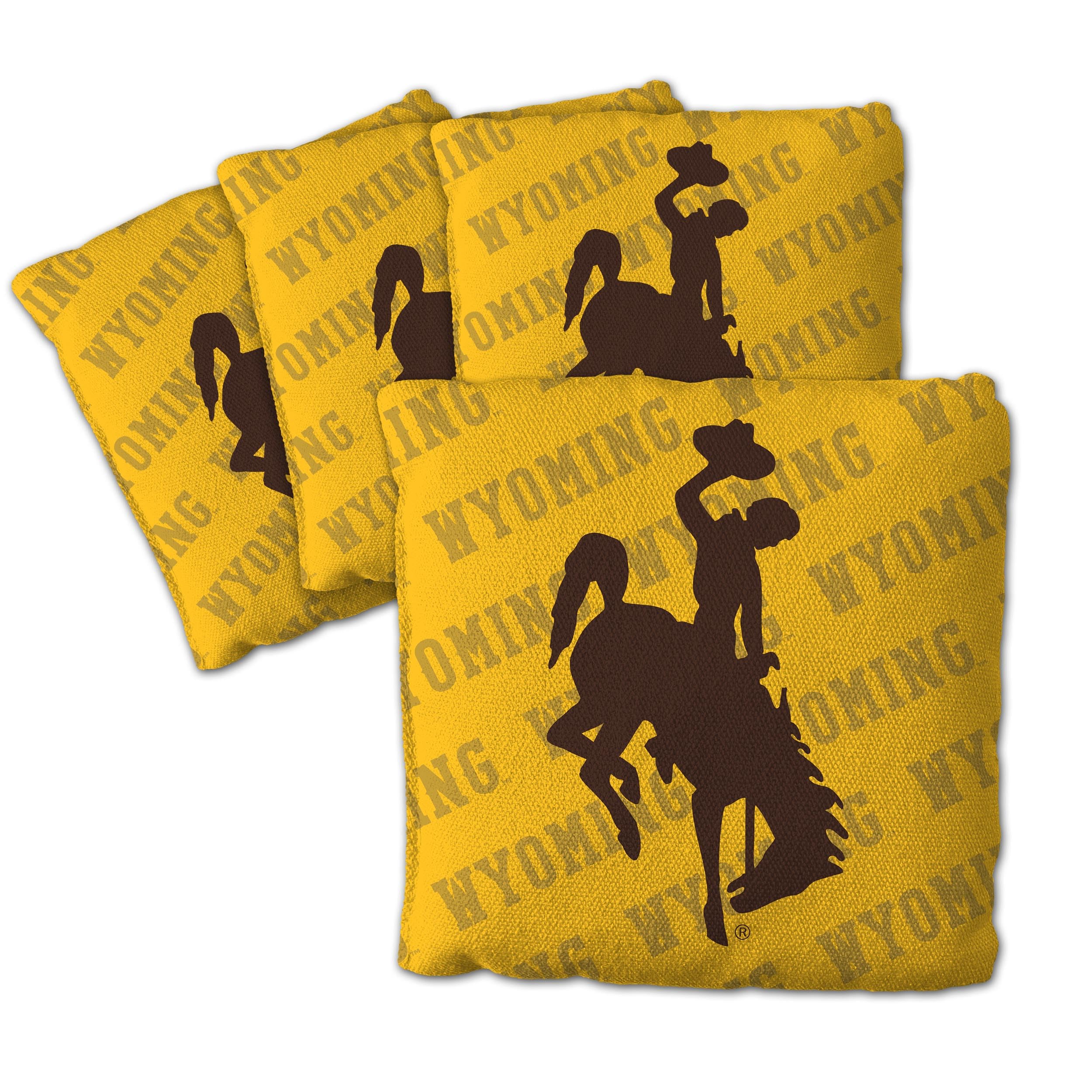 YouTheFan NCAA Wyoming Cowboys Cornhole Bags - 4PK - Yellow - Sports Collectibles, Sports Memorabilia, Sports Fan Shop, Sports Gifts