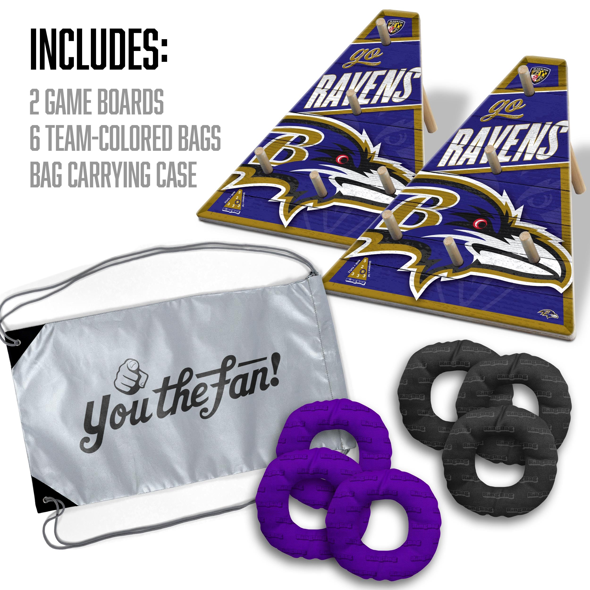 YouTheFan NFL Baltimore Ravens RingBag - Sports Collectibles, Sports Memorabilia, Sports Fan Shop, Sports Gifts