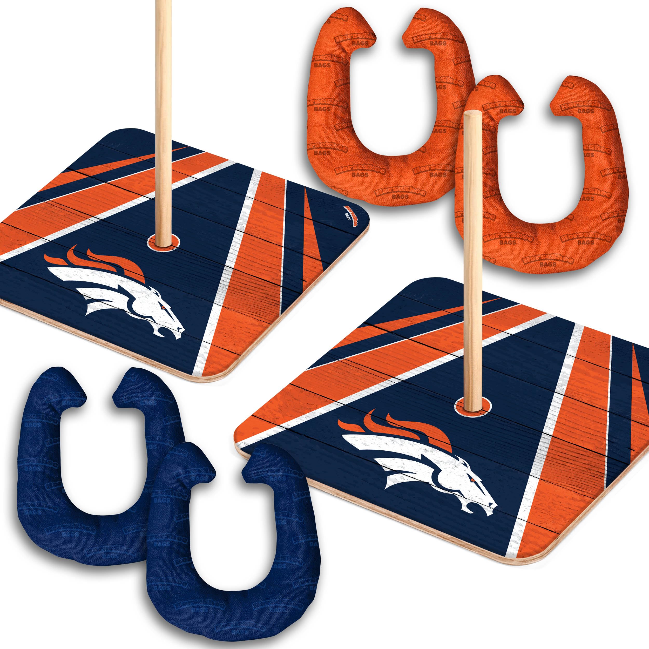 YouTheFan NFL Denver Broncos Horseshoe Bags Game - Sports Collectibles, Sports Memorabilia, Sports Fan Shop, Sports Gifts