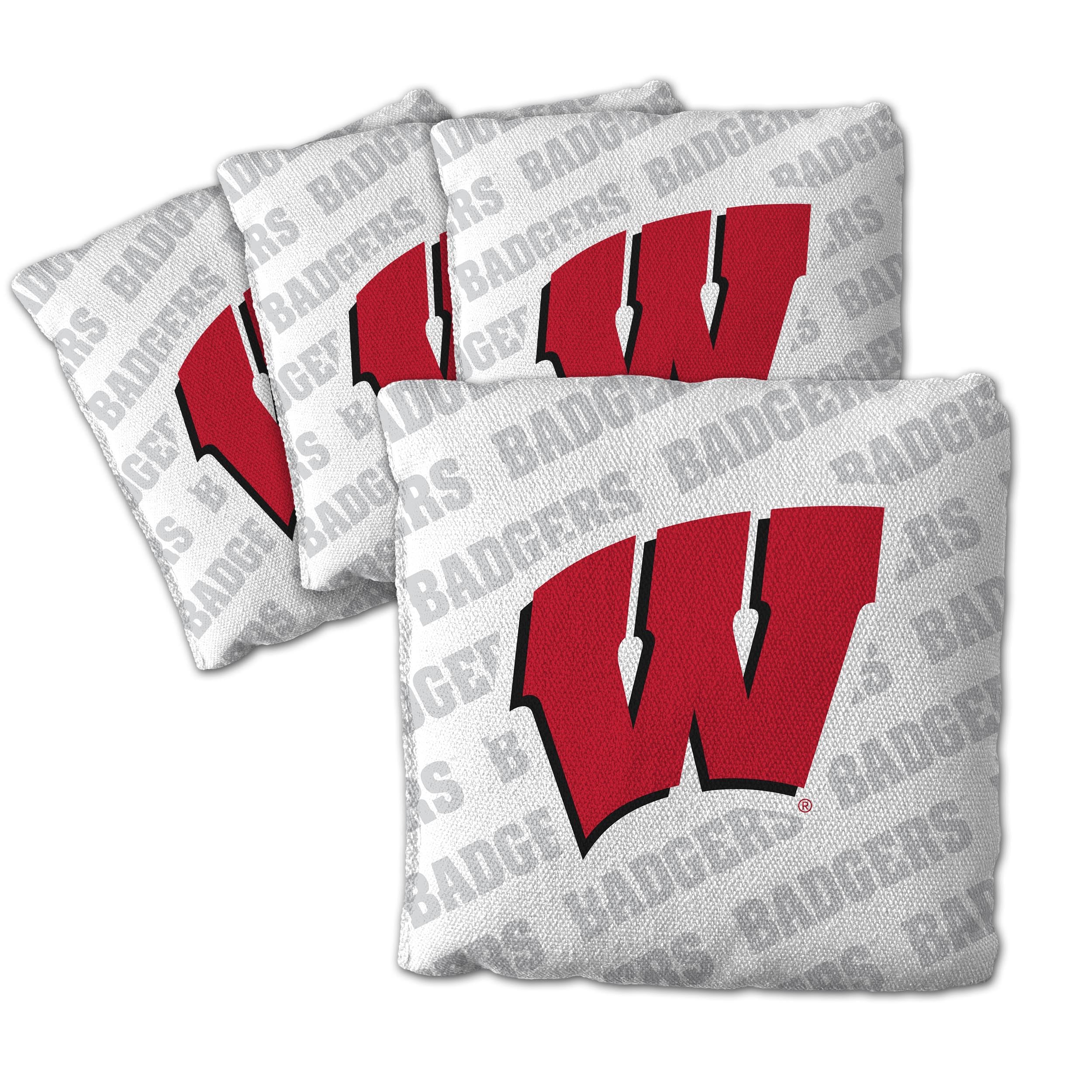 YouTheFan NCAA Wisconsin Badgers - Cornhole Bags - 4PK - White - Sports Collectibles, Sports Memorabilia, Sports Fan Shop, Sports Gifts