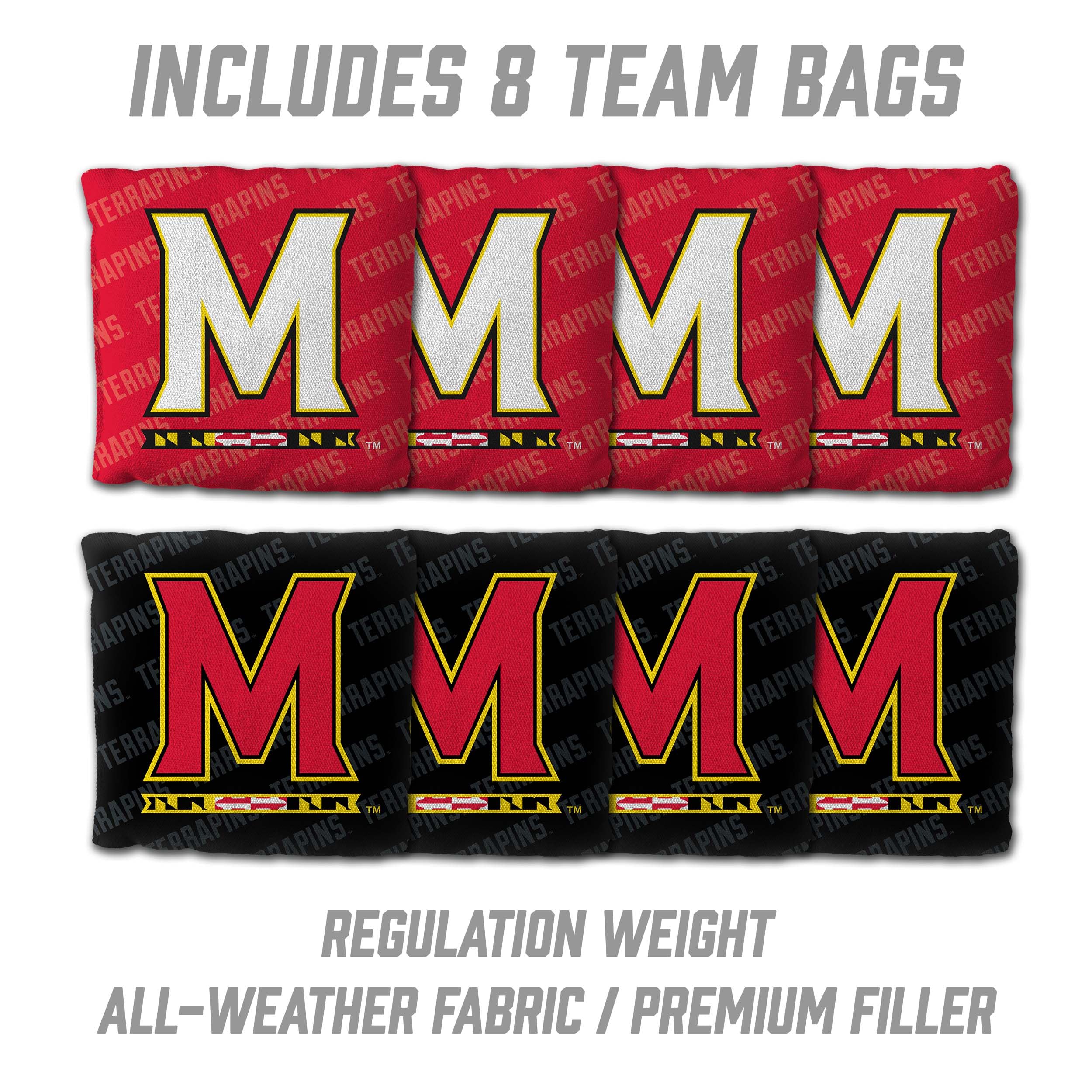 YouTheFan NCAA Maryland Terrapins 2’ x 4’ Professional Wood Cornhole Game with Logo Bags - Sports Collectibles, Sports Memorabilia, Sports Fan Shop, Sports Gifts