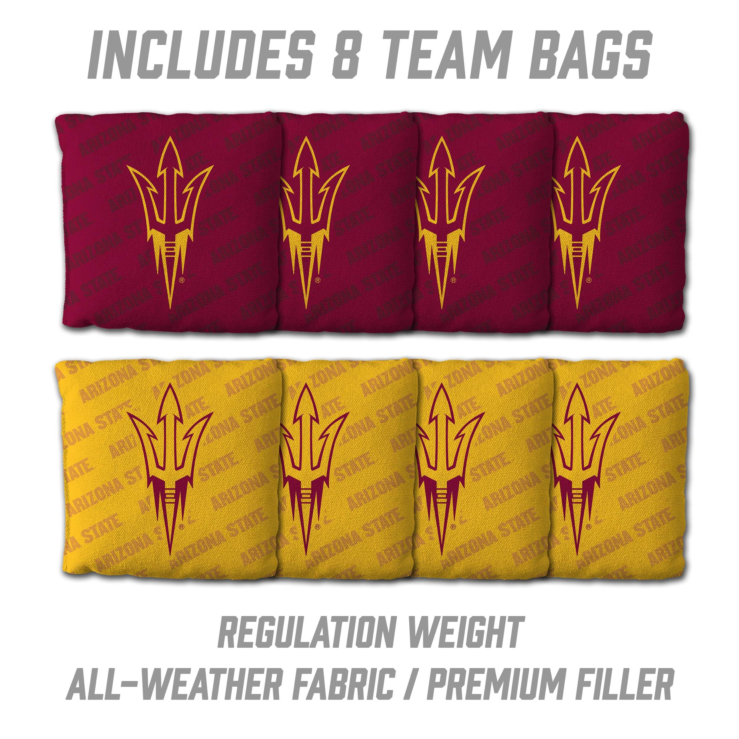 YouTheFan NCAA Arizona State Sun Devils 2’ x 4’ Professional Wood Cornhole Game with Logo Bags - Sports Collectibles, Sports Memorabilia, Sports Fan Shop, Sports Gifts