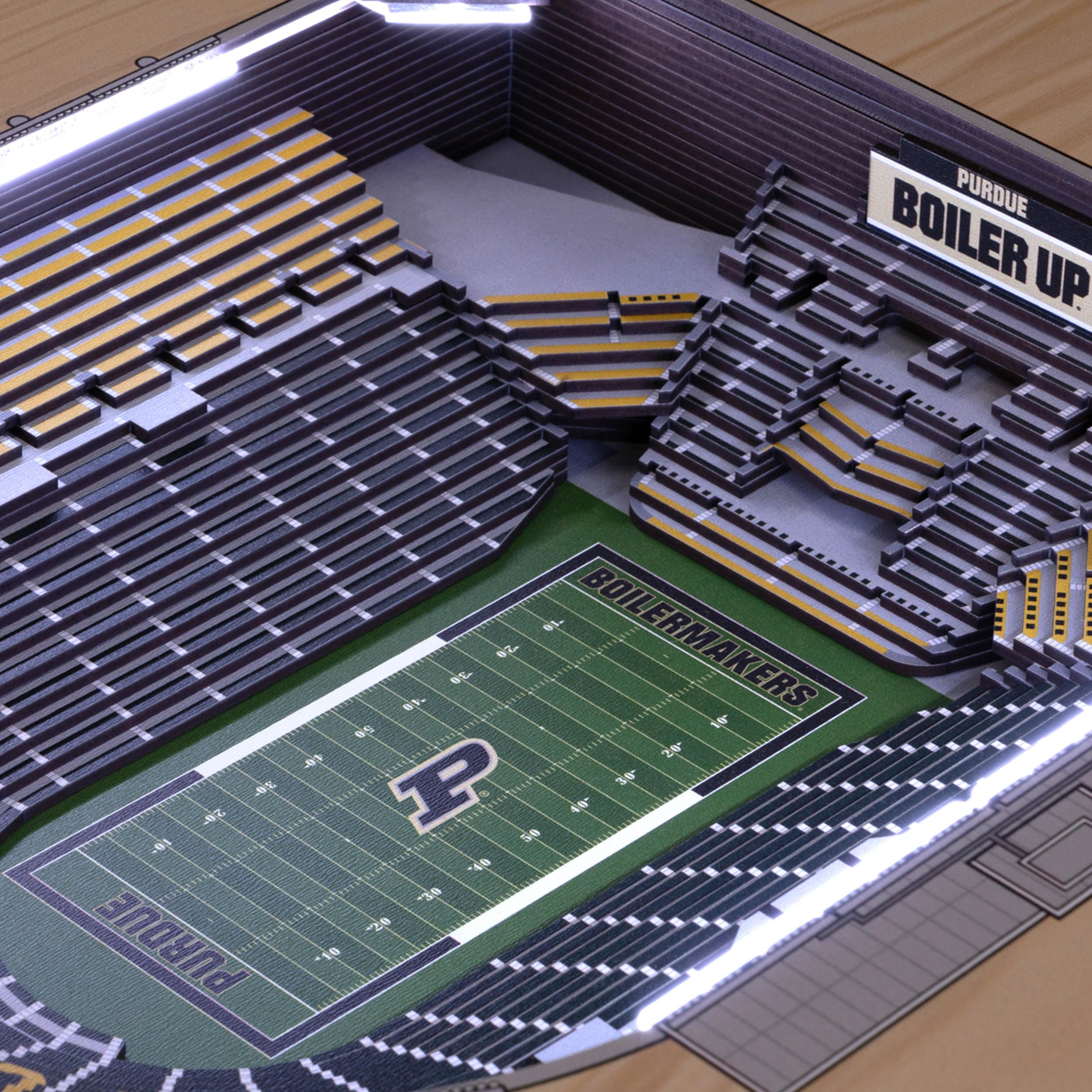 YouTheFan NCAA Purdue Boilermakers 25-Layer StadiumViews Lighted End Table - Rose-Ade Stadium - Sports Collectibles, Sports Memorabilia, Sports Fan Shop, Sports Gifts