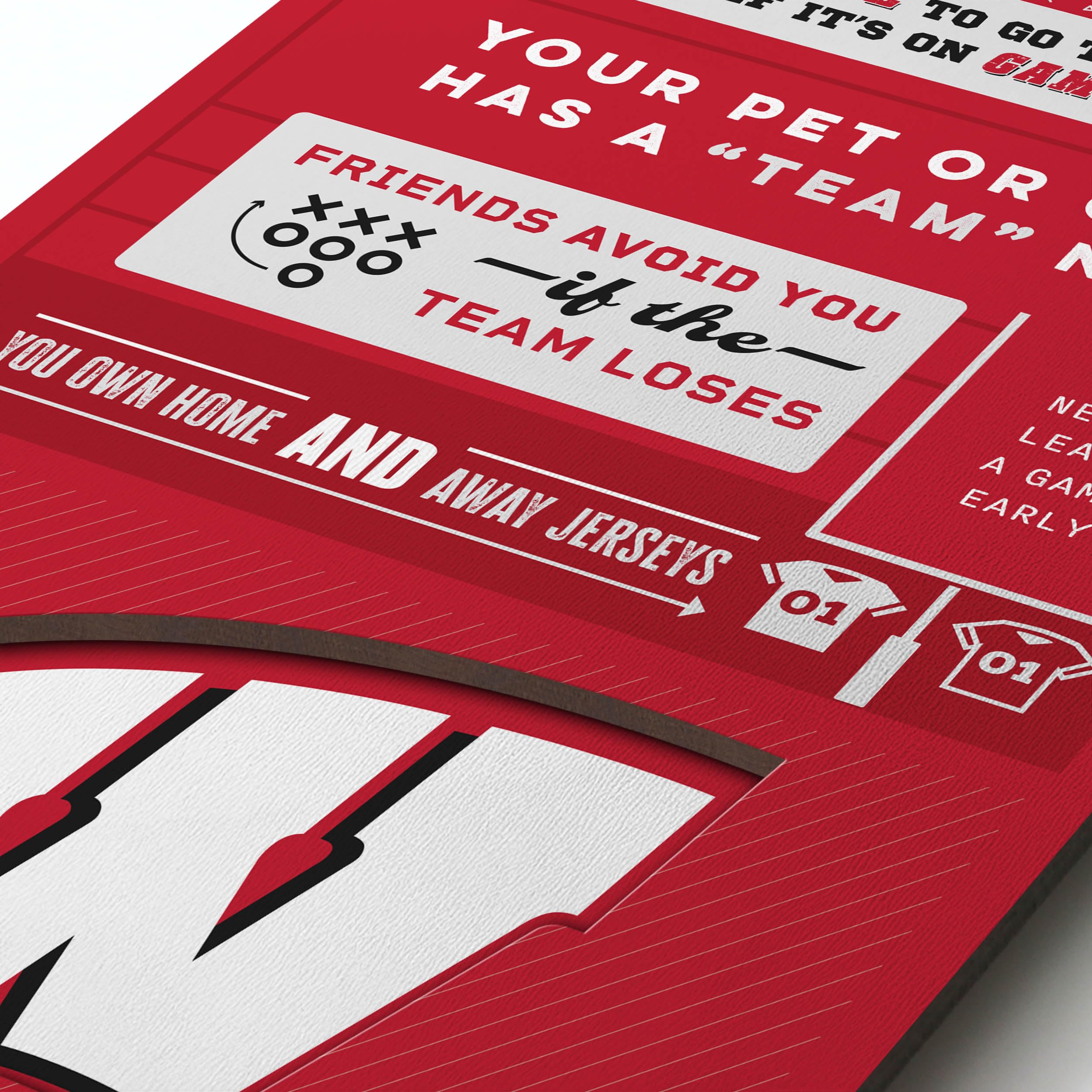 YouTheFan Officially-licensed NCAA Wisconsin Badgers 6x19 Top 10 Signs Banner - humorous descriptions - fun sports fan phrases, original design, indoor team wall decor fan gift - Sports Collectibles, Sports Memorabilia, Sports Fan Shop, Sports Gifts