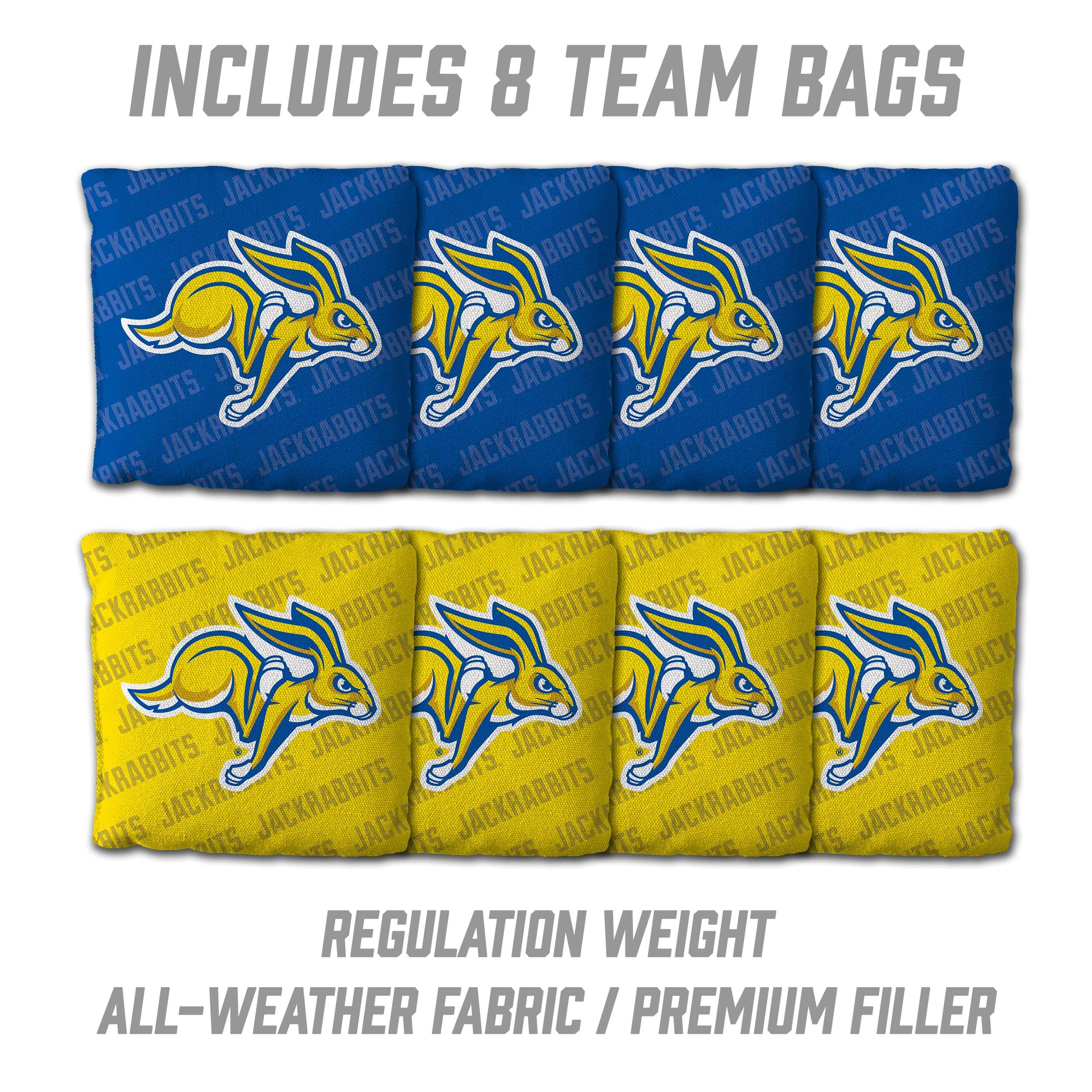 YouTheFan NCAA South Dakota State Jackrabbits 2’ x 4’ Professional Wood Cornhole Game with Logo Bags - Sports Collectibles, Sports Memorabilia, Sports Fan Shop, Sports Gifts