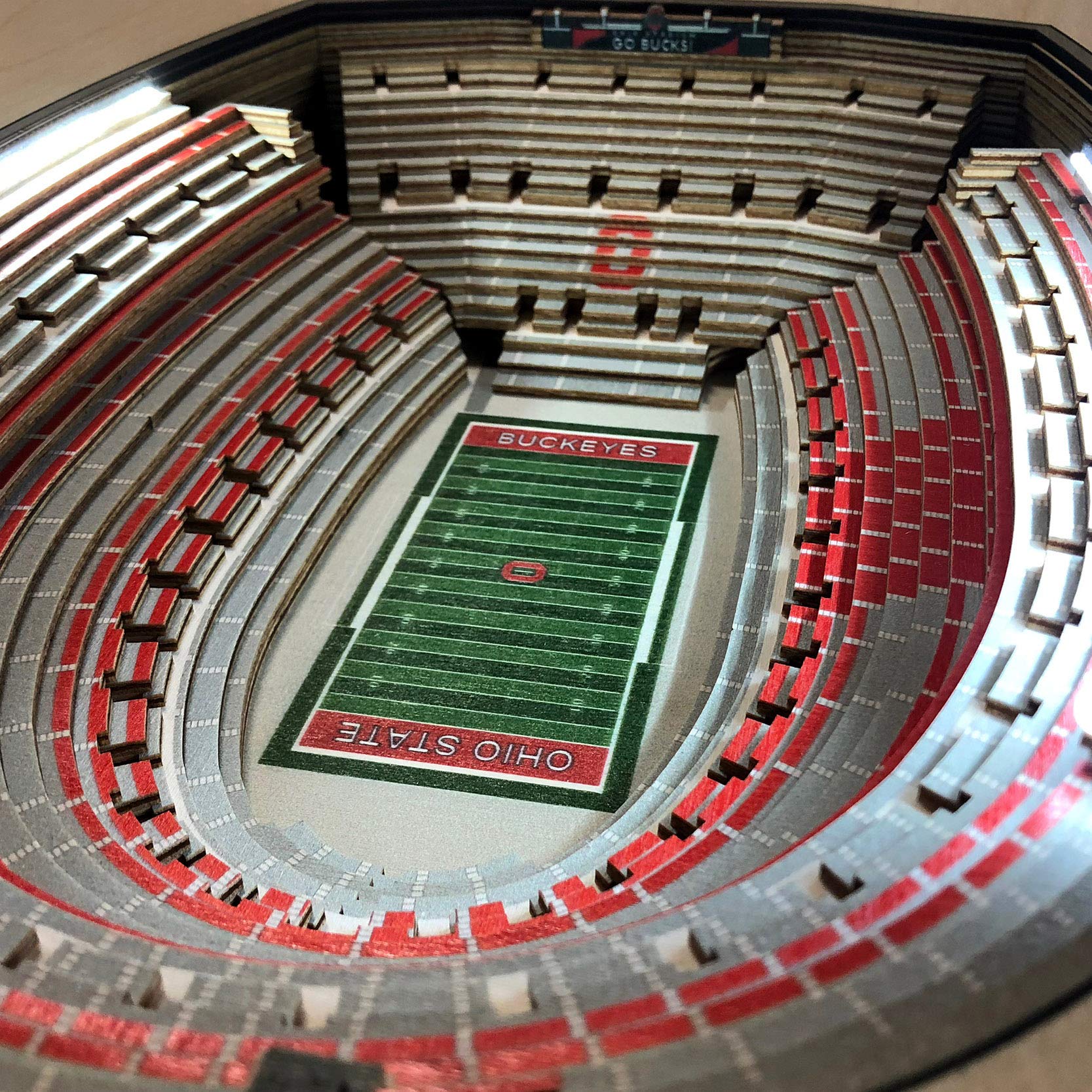 YouTheFan NCAA Ohio State Buckeyes 25-Layer StadiumViews Lighted End Table - Ohio Stadium - Sports Collectibles, Sports Memorabilia, Sports Fan Shop, Sports Gifts
