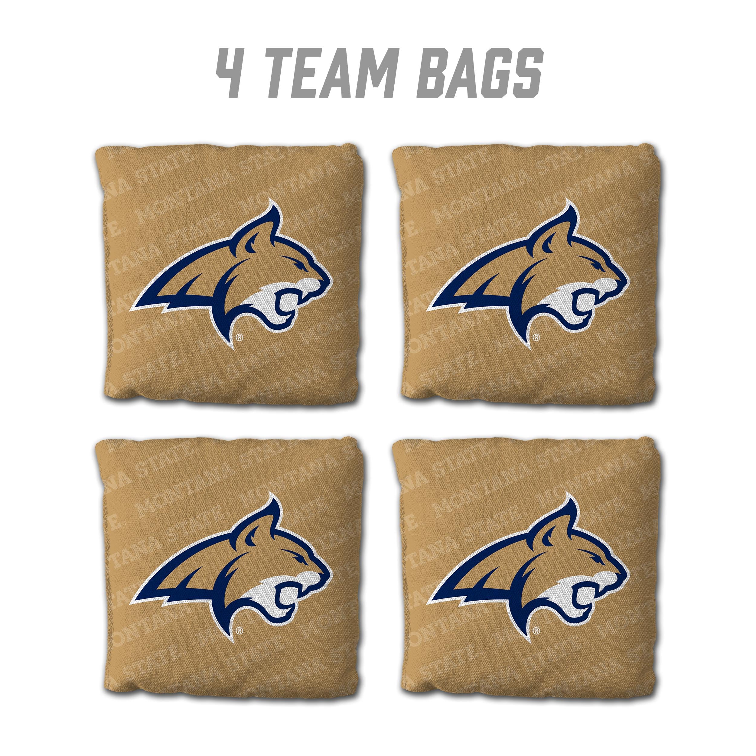 YouTheFan NCAA Montana State Bobcats Cornhole Bags - 4PK - Gold - Sports Collectibles, Sports Memorabilia, Sports Fan Shop, Sports Gifts