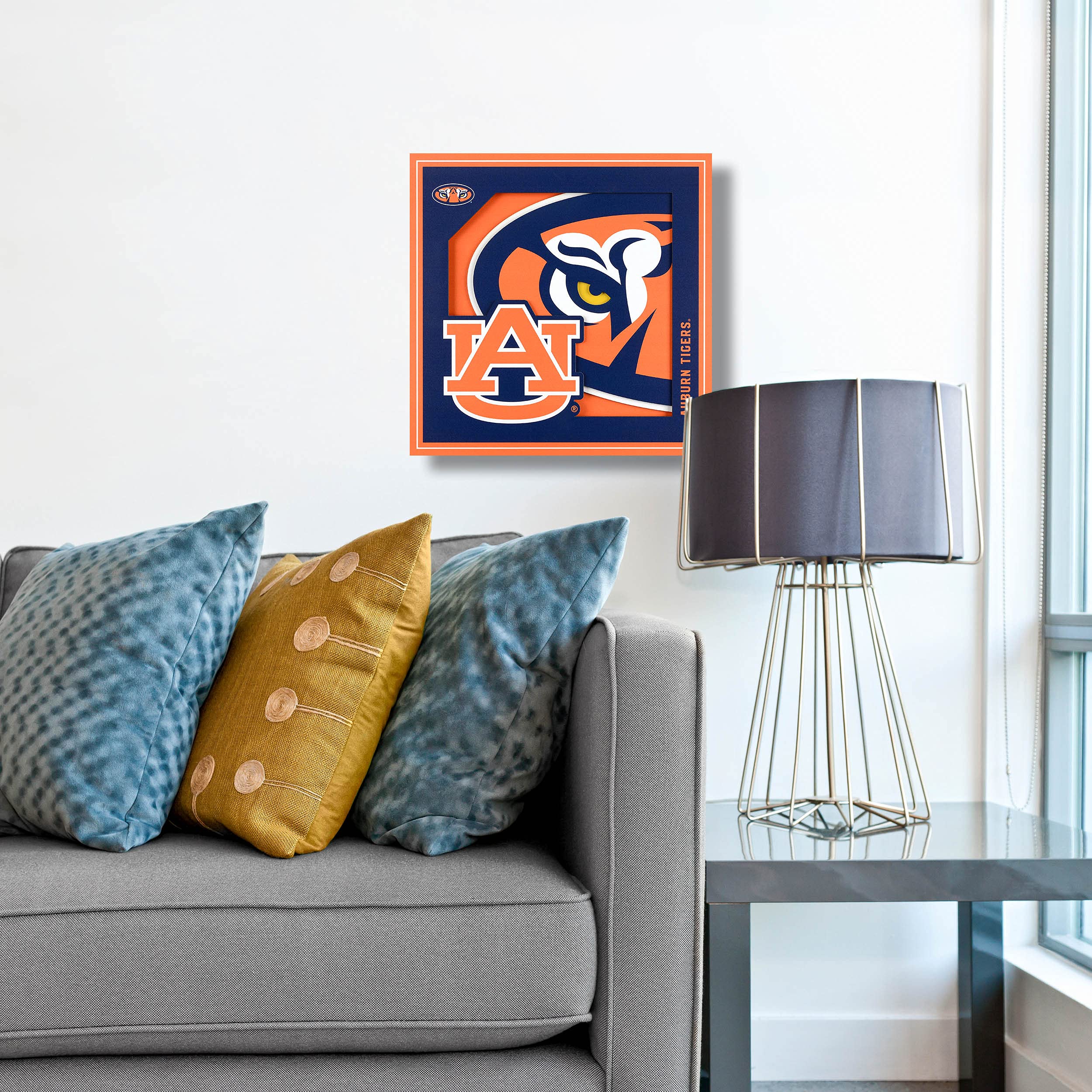 YouTheFan NCAA Auburn Tigers 3D Logo Series Wall Art - 12x12 - Sports Collectibles, Sports Memorabilia, Sports Fan Shop, Sports Gifts