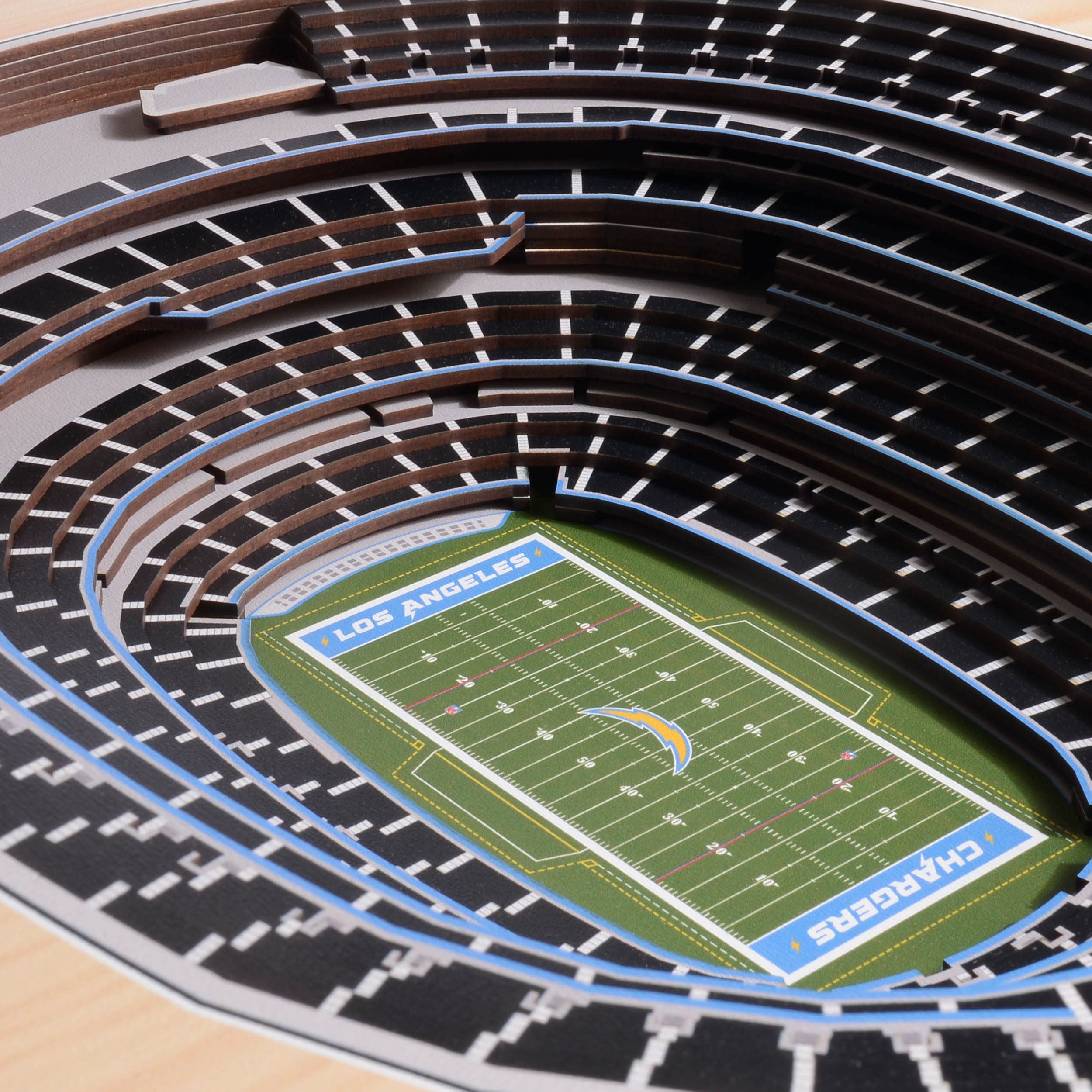 YouTheFan NFL Los Angeles Chargers 25-Layer StadiumViews 3D Wall Art - SoFi Stadium - Sports Collectibles, Sports Memorabilia, Sports Fan Shop, Sports Gifts