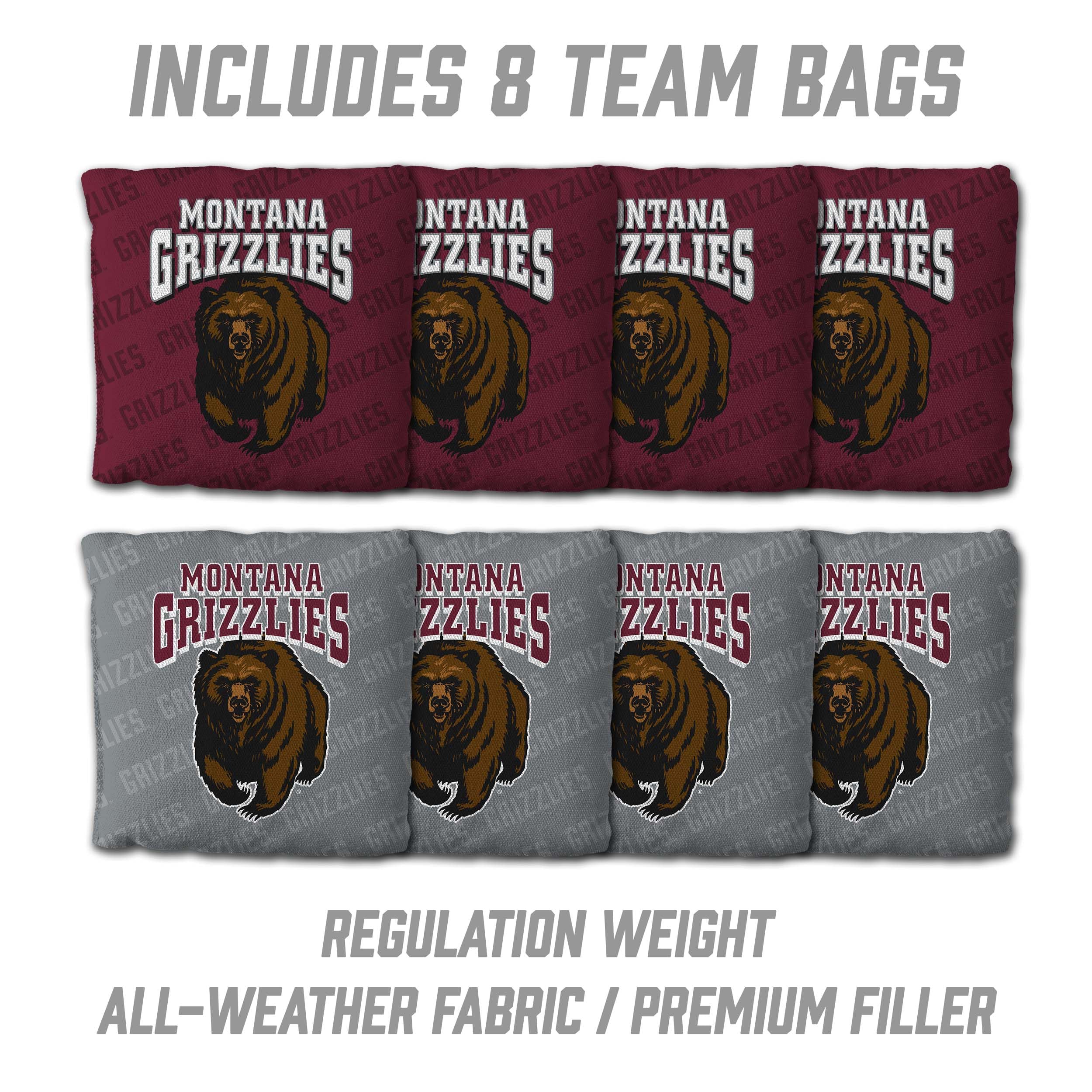 YouTheFan NCAA Montana Grizzlies 2’ x 4’ Professional Wood Cornhole Game with Logo Bags - Sports Collectibles, Sports Memorabilia, Sports Fan Shop, Sports Gifts