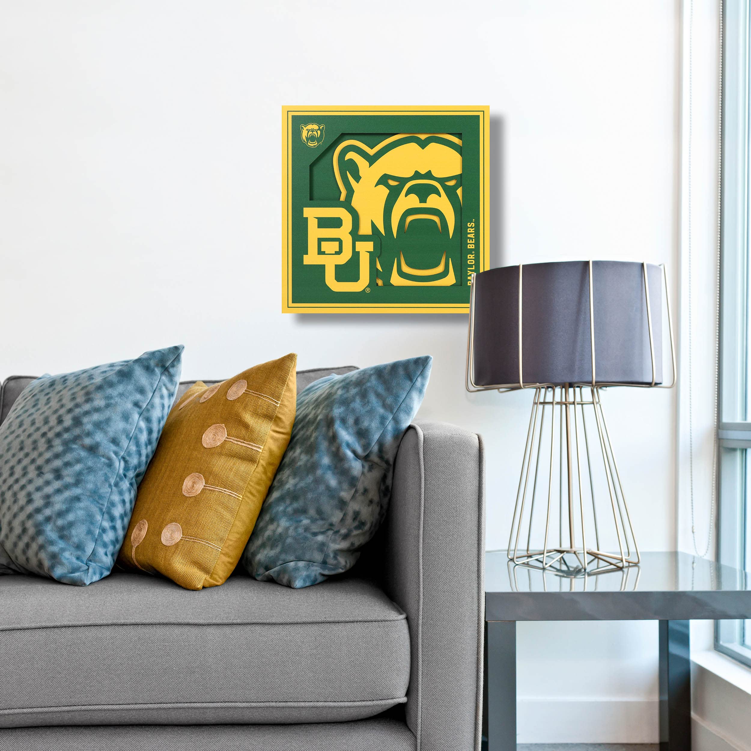 YouTheFan NCAA Baylor Bears 3D Logo Series Wall Art - 12x12 - Sports Collectibles, Sports Memorabilia, Sports Fan Shop, Sports Gifts