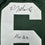Framed Autographed/Signed Kevin Mawae 35x39 HOF 2019 New York Green Football Jersey Beckett BAS COA
