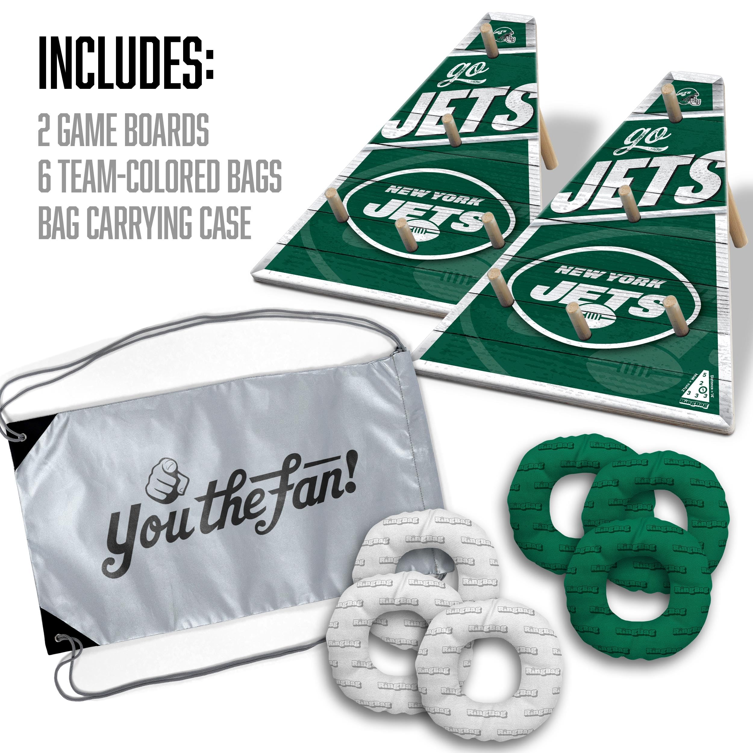YouTheFan NFL New York Jets RingBag - Sports Collectibles, Sports Memorabilia, Sports Fan Shop, Sports Gifts