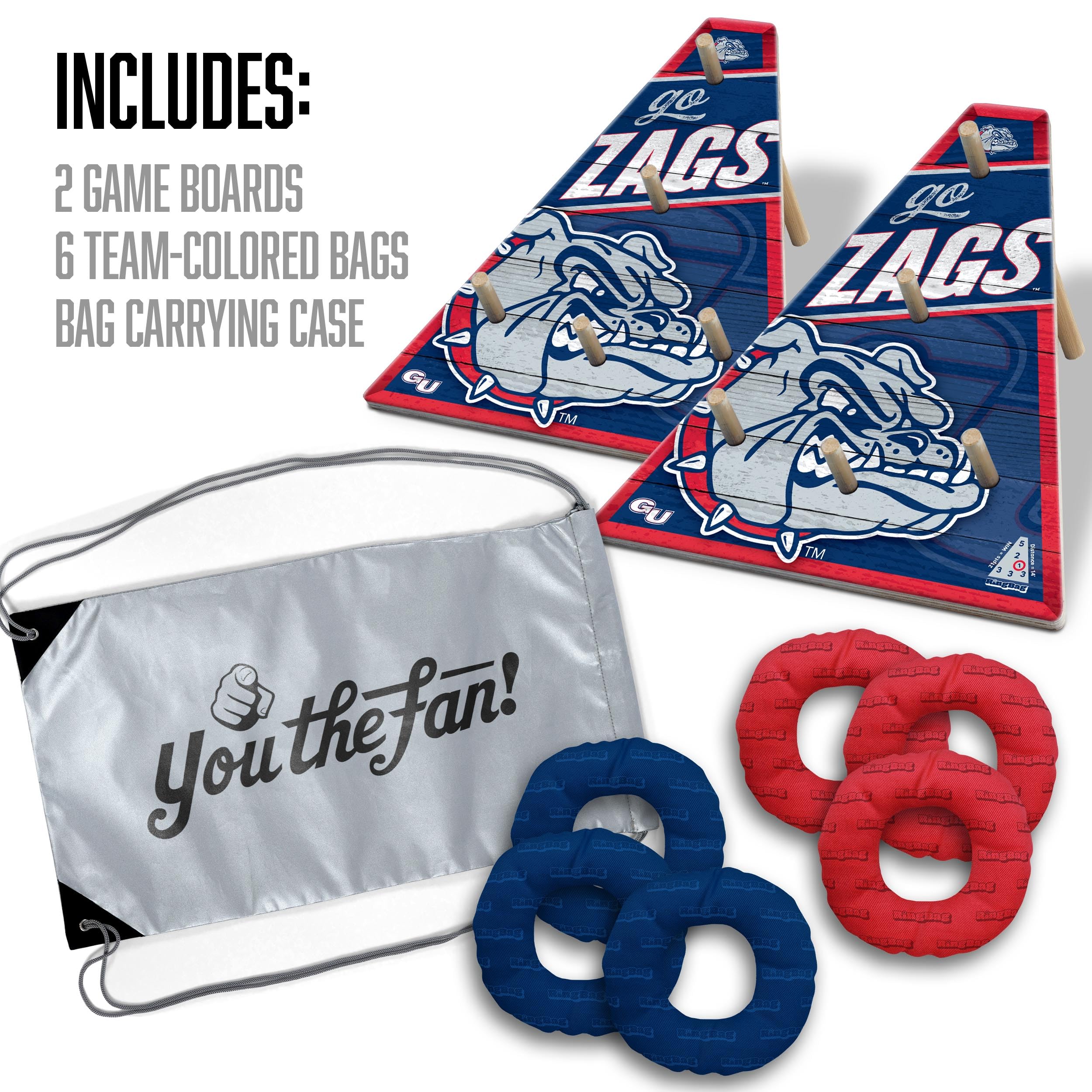 YouTheFan NCAA Gonzaga Bulldogs RingBag - Sports Collectibles, Sports Memorabilia, Sports Fan Shop, Sports Gifts