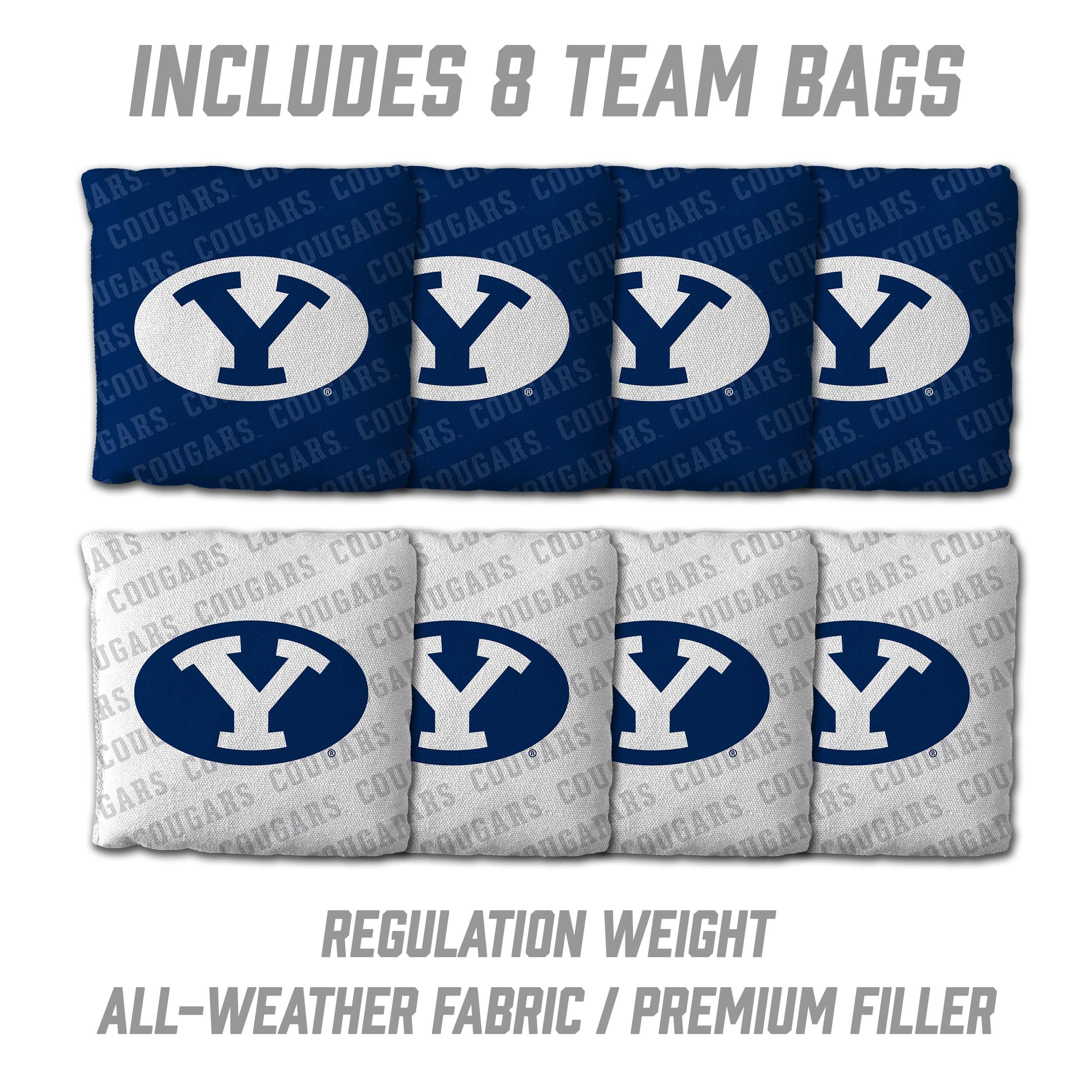 YouTheFan NCAA BYU Cougars 2’ x 4’ Professional Wood Cornhole Game with Logo Bags - Sports Collectibles, Sports Memorabilia, Sports Fan Shop, Sports Gifts