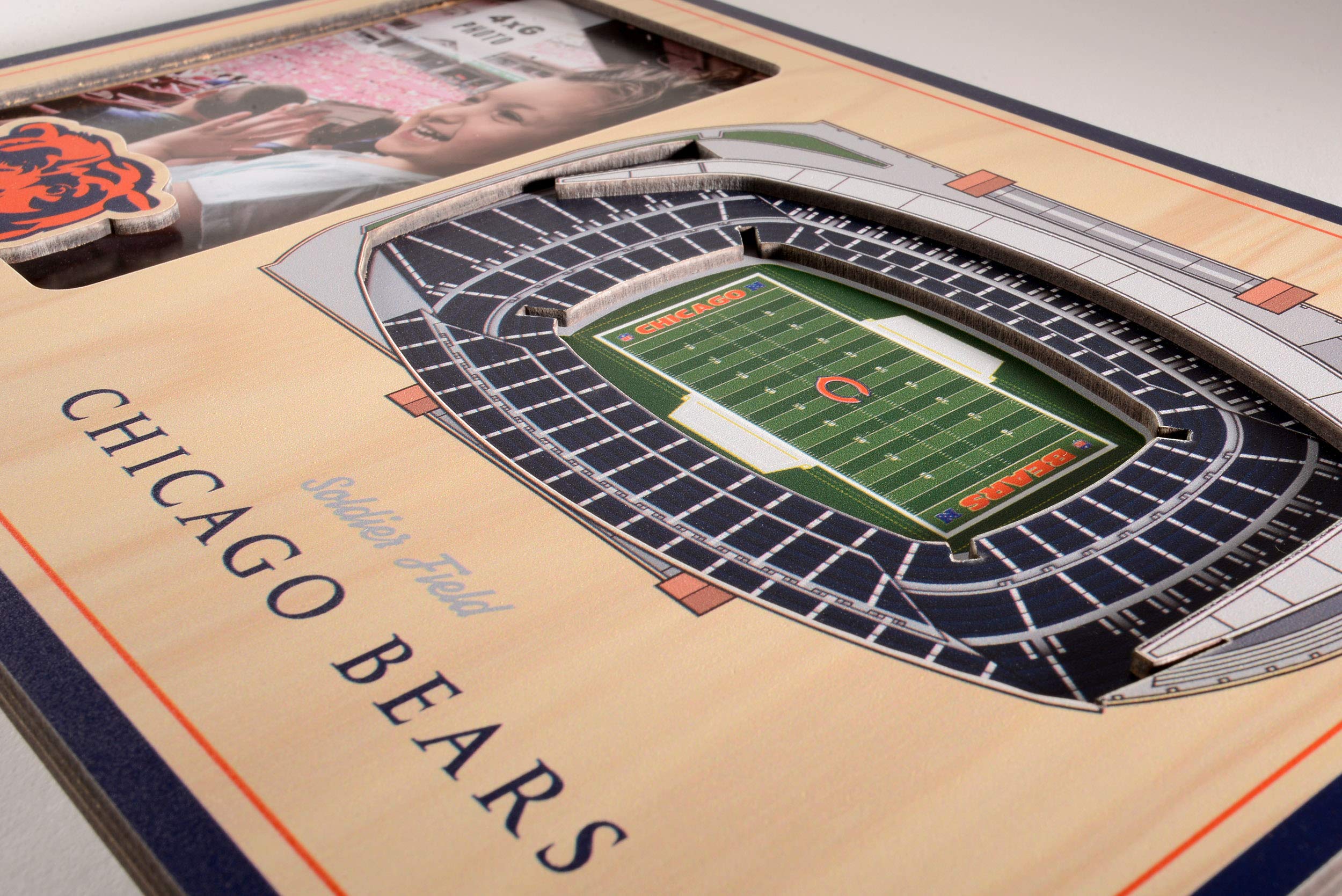 YouTheFan NFL Chicago Bears 3D StadiumViews Picture Frame - Sports Collectibles, Sports Memorabilia, Sports Fan Shop, Sports Gifts